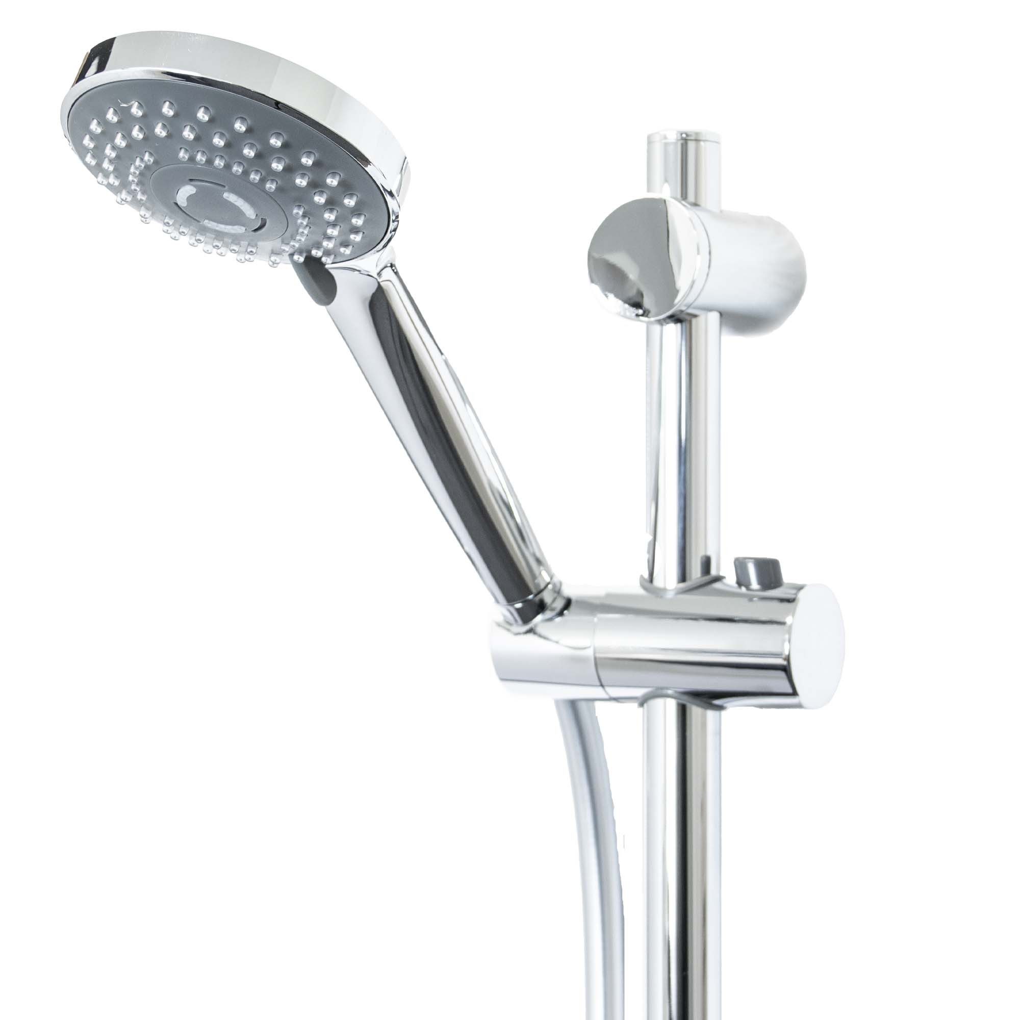 tecuro Brausegarnitur Brauseset Komfort-100 - mit 3 Funktionen, Brauseschlauch 160 cm