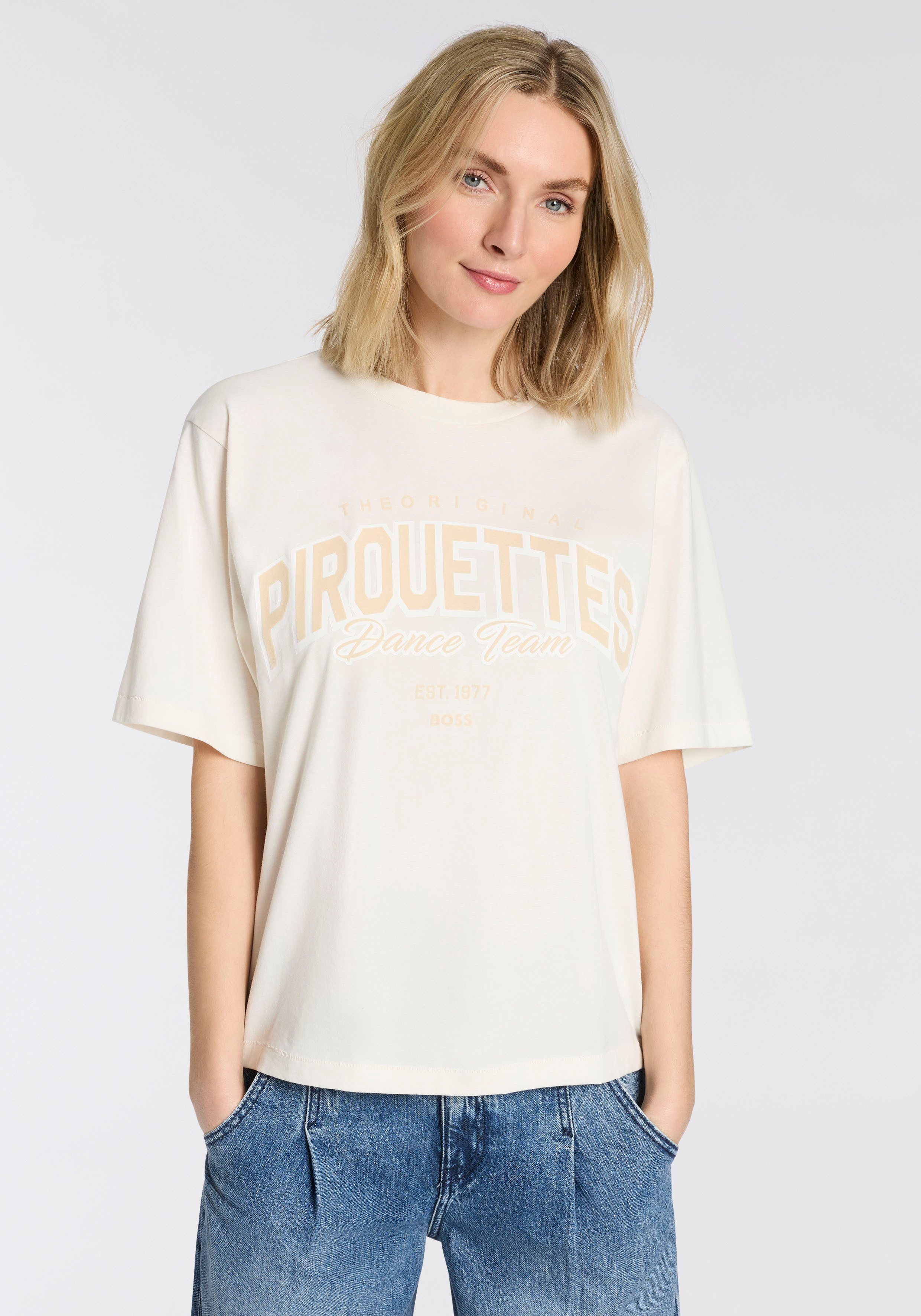 BOSS ORANGE T-Shirt Eregular Premium Damenmode im Relaxed Fit