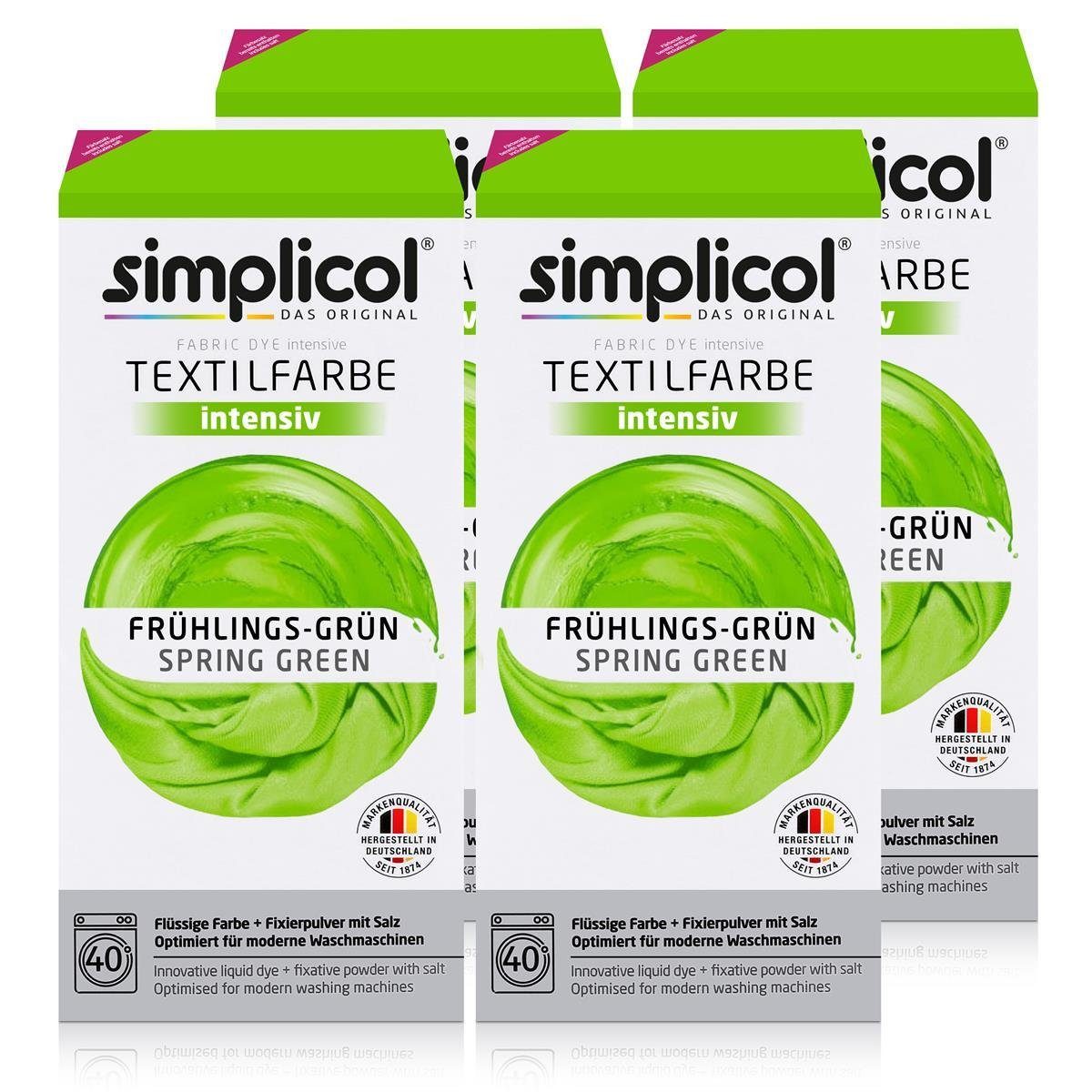 simplicol Textilfarbe Simplicol Textilfarbe intensiv Frühlings-Grün -  Einfaches Färben (4er