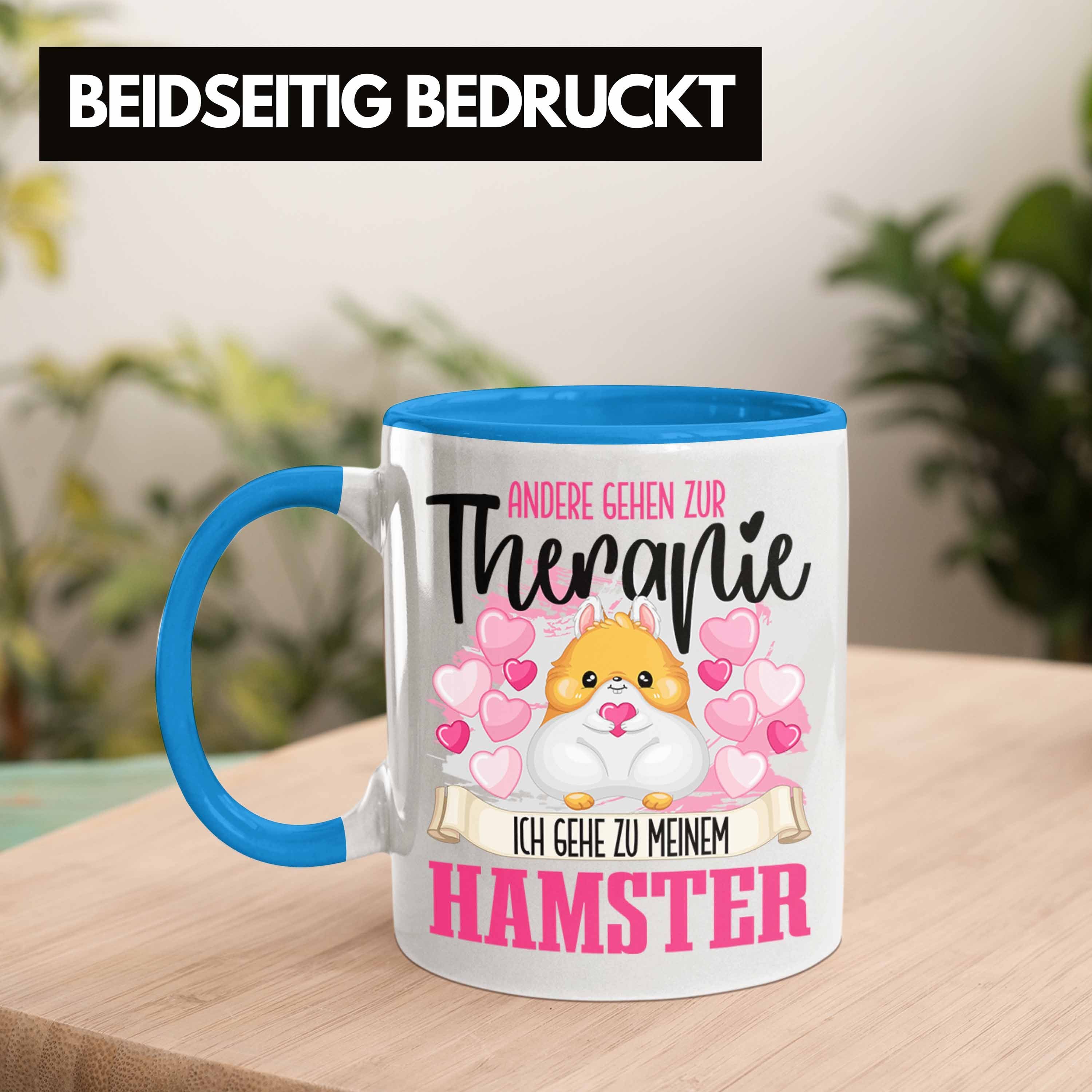 - Tasse Therapie Hamster Blau Trendation Lu Geschenk Tasse Besitzerin Hamster Trendation für