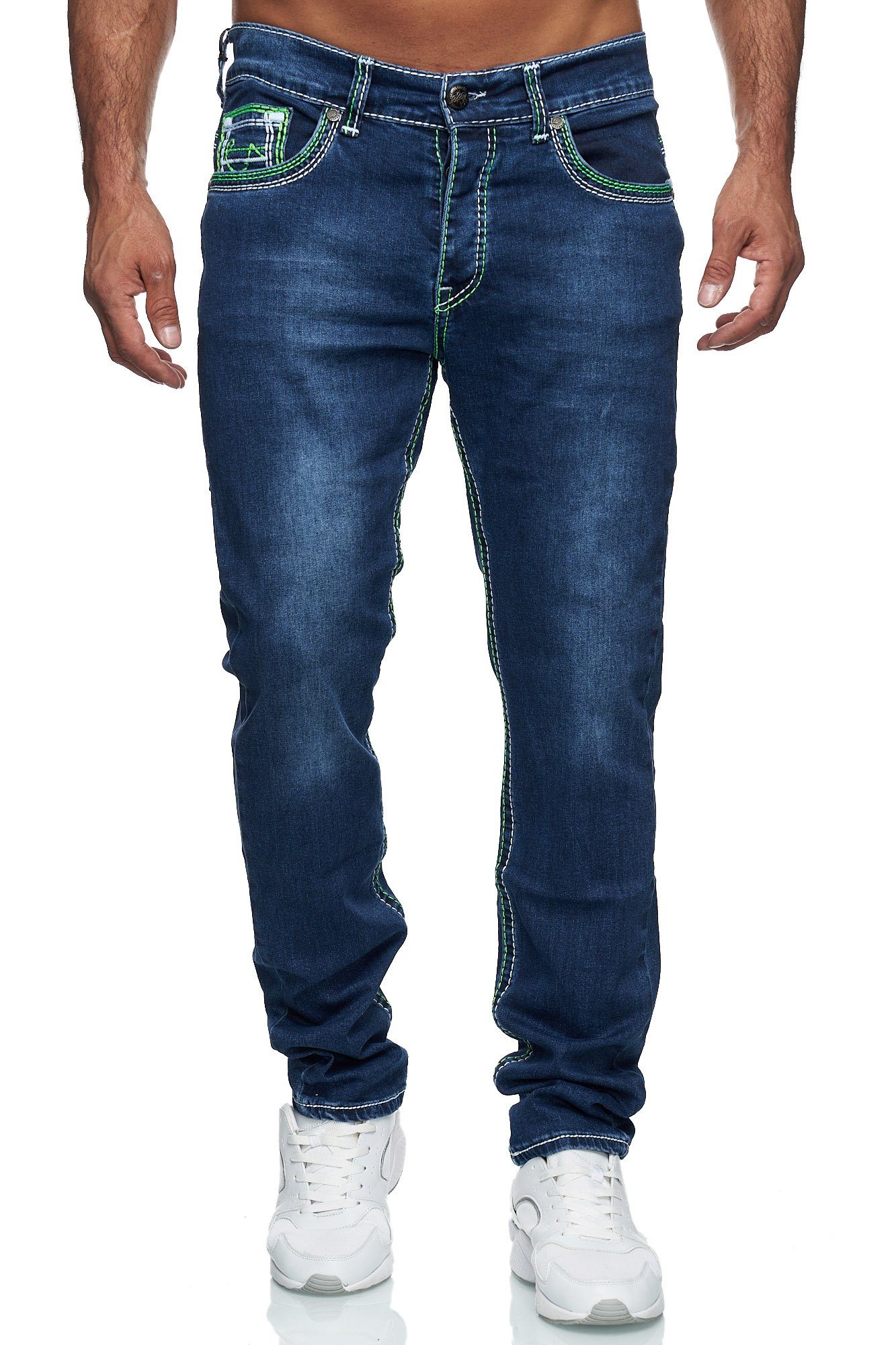 Baxboy Regular-fit-Jeans Herren Jeans Dicke Neon-Naht günstig online kaufen