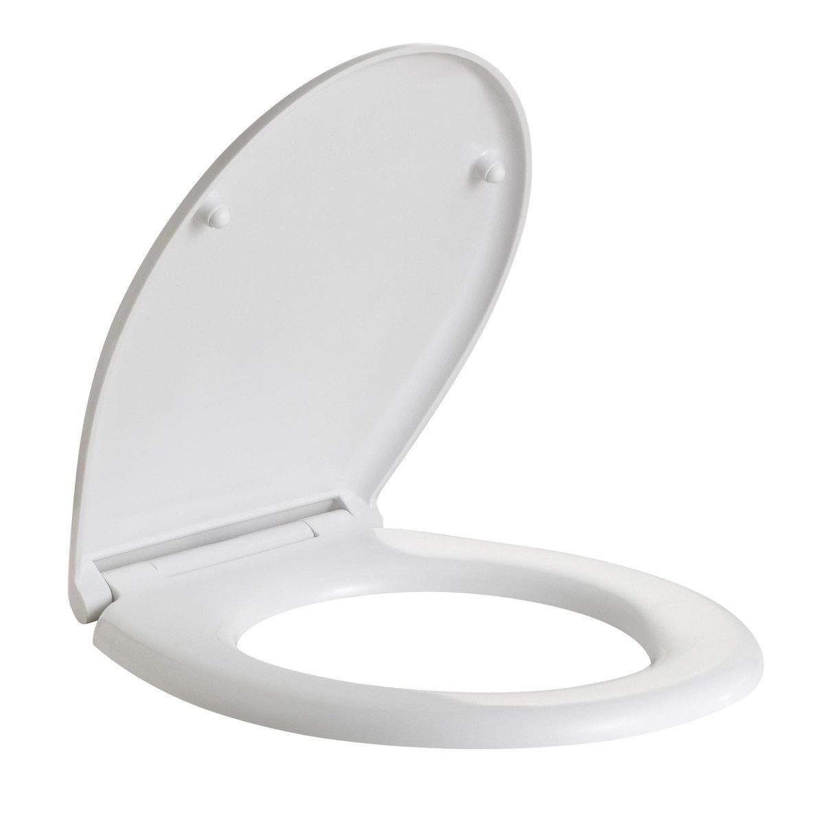 Belvit WC-Sitz Soft-Close Absenkautomatik Schnellverschluss Edelstahl weiß
