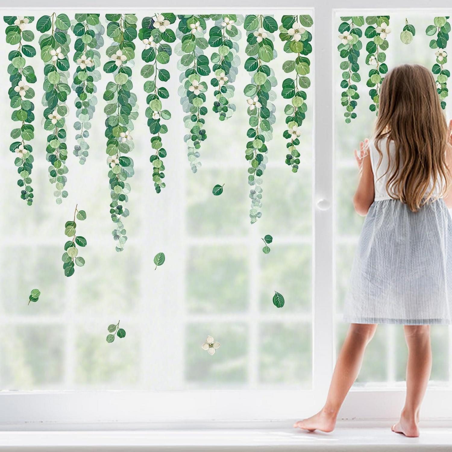 LuxusKollektion Fensterbild Fensterbild Hängende Rebe Grün