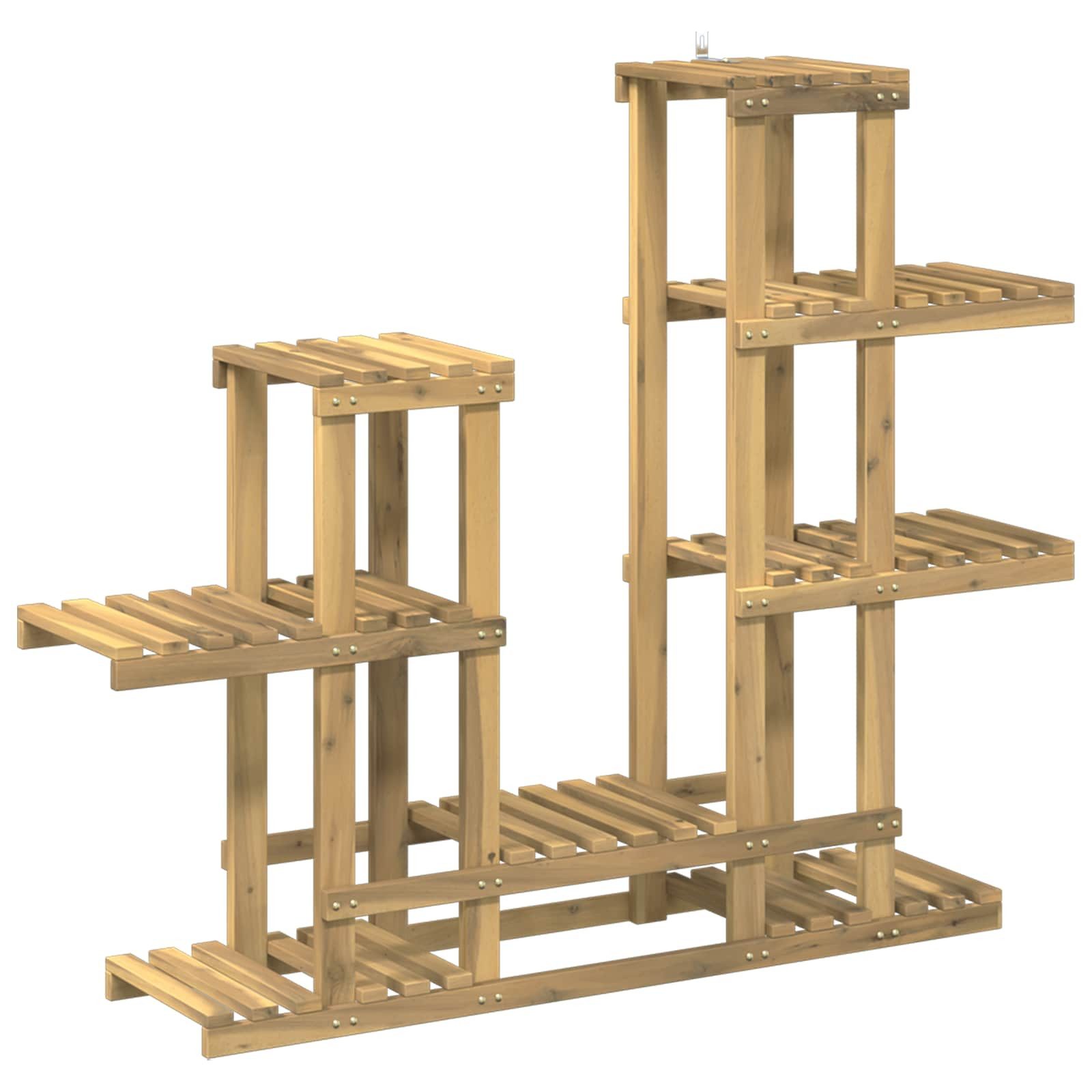 vidaXL Blumenständer Pflanzenständer Weiß 118 x 25 x 96,5 cm Massivholz (1 St)