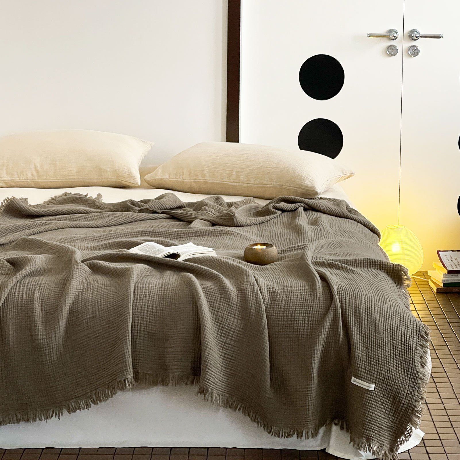 Tagesdecke Musselin Decke, KEAYOO, 100 Baumwolle 150 x 200 cm, zum