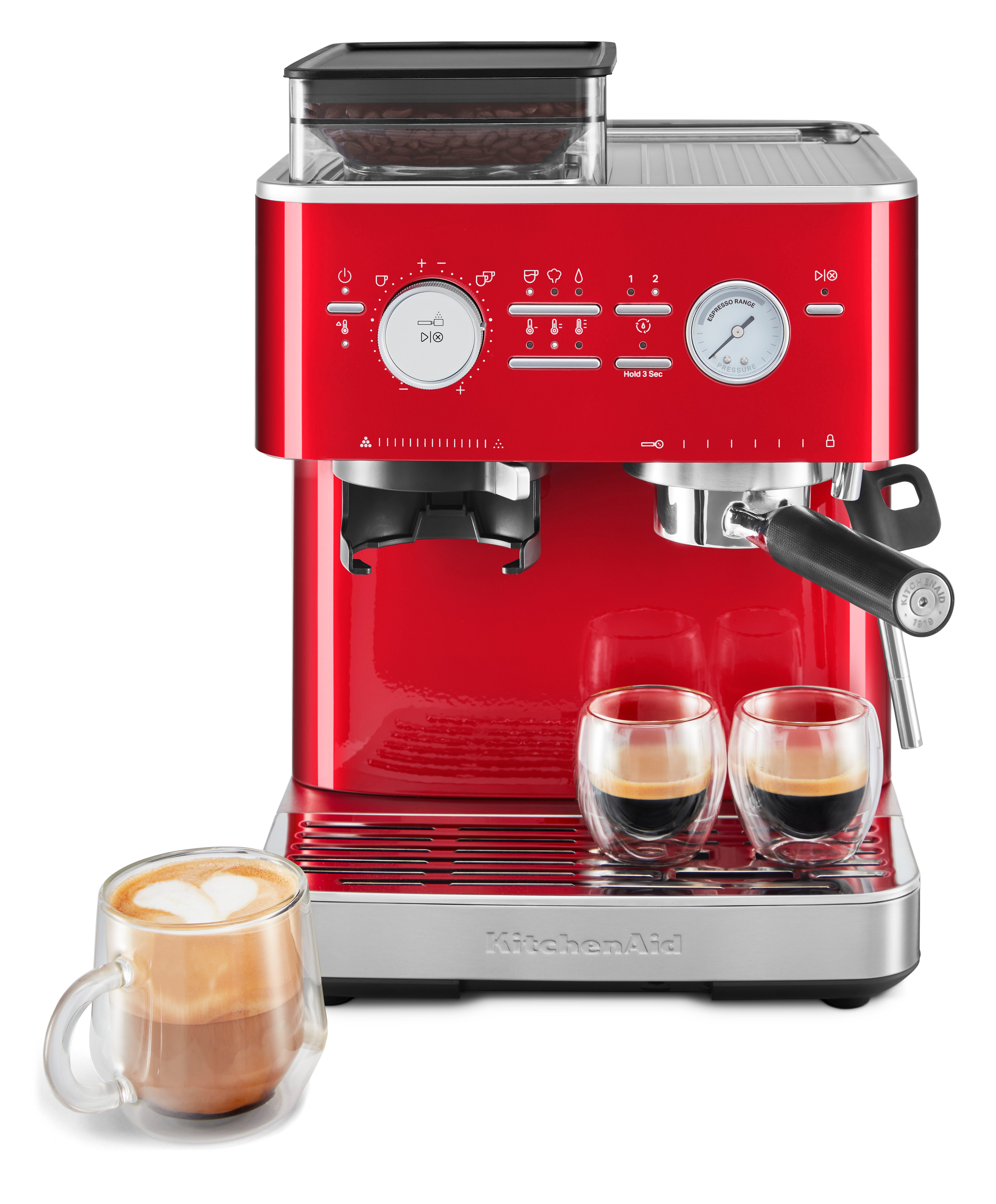 KitchenAid Espressomaschine 5KES6551ECA, Siebträger mit Mühle