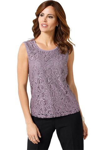 LADY Топ с blickdicht unterlegter кружева