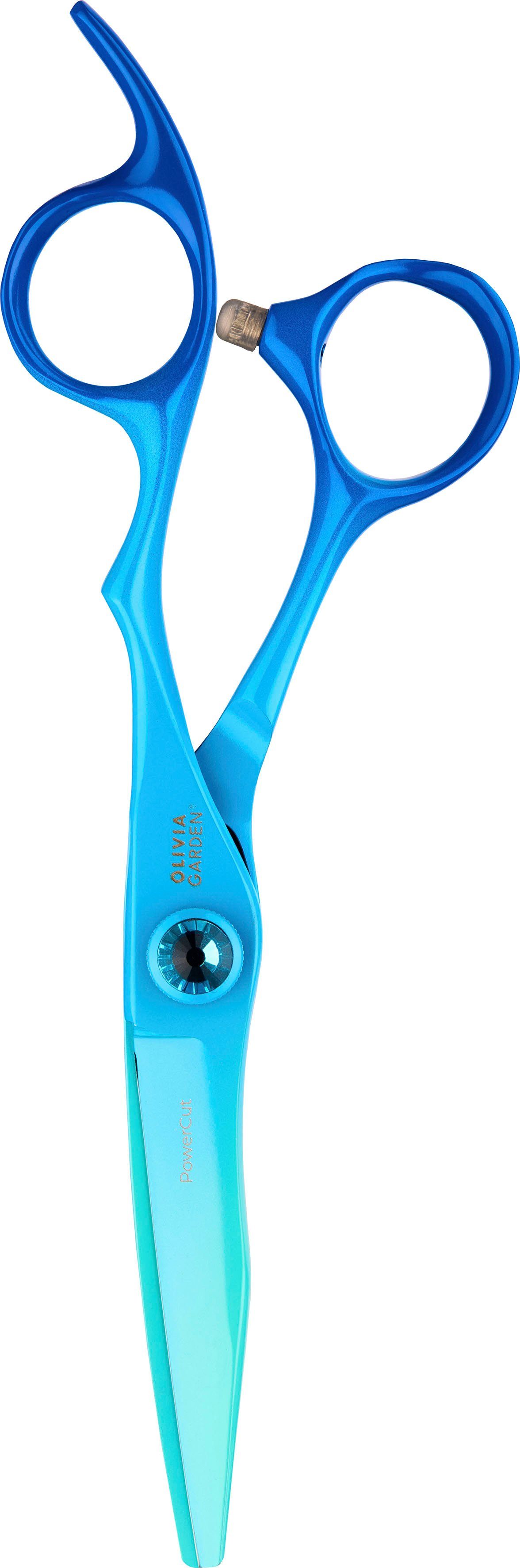 und Zoll, Blue Haarschere 2-tlg), Rainbow OLIVIA 5,5 Modellierschere GARDEN PowerCut (Set, Haarschere