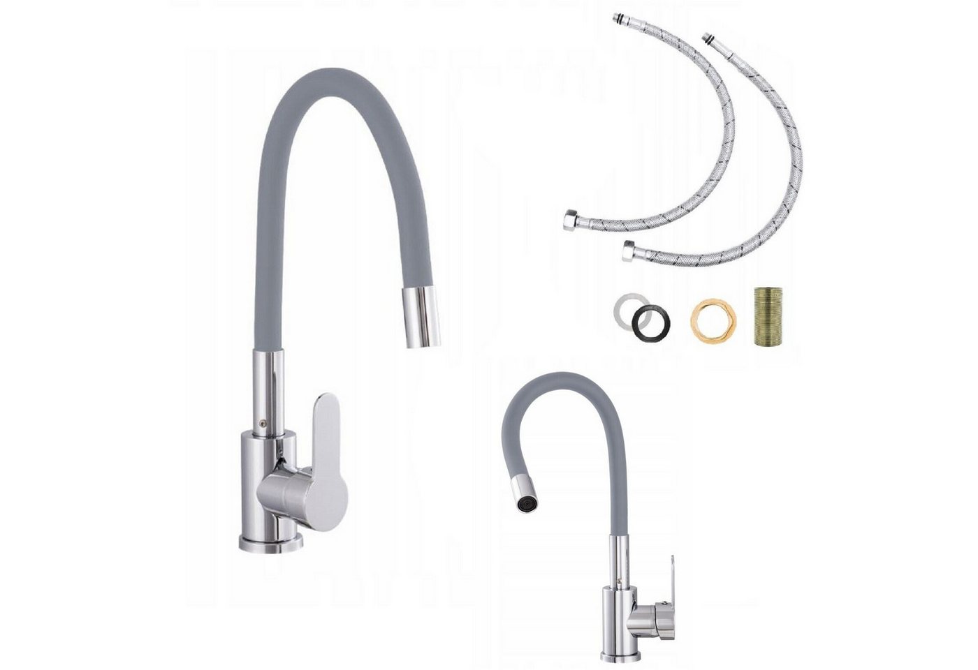 Thumbnail - QLS Waschtischarmatur FLEX 2000 Küchenarmatur Wasserhahn Armatur Mischbatterie Brause Flexibel