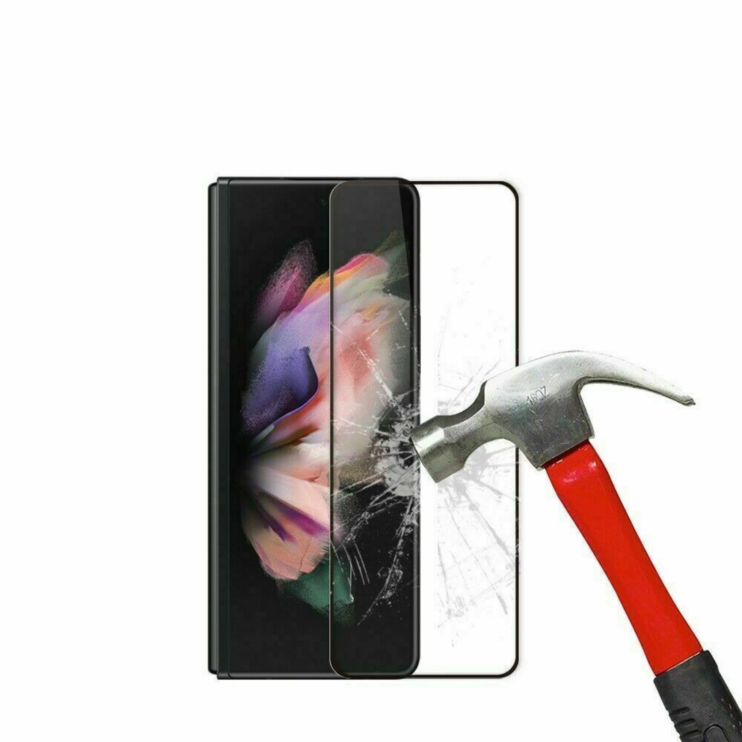 Baker Displayschutzglas 2x Schutzglas Panzerglas Vollabdeckung Samsung Galaxy für Z Fold 3 Z Fold 4 Z Fold 5 Z Fold 6 Z Fold 7, (2 Pack), Z Fold 6 Z Fold 7 Schutzfolie