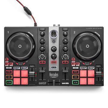 HERCULES DJ Controller DJ Inpulse 200 MK2 mit Ständer Silber