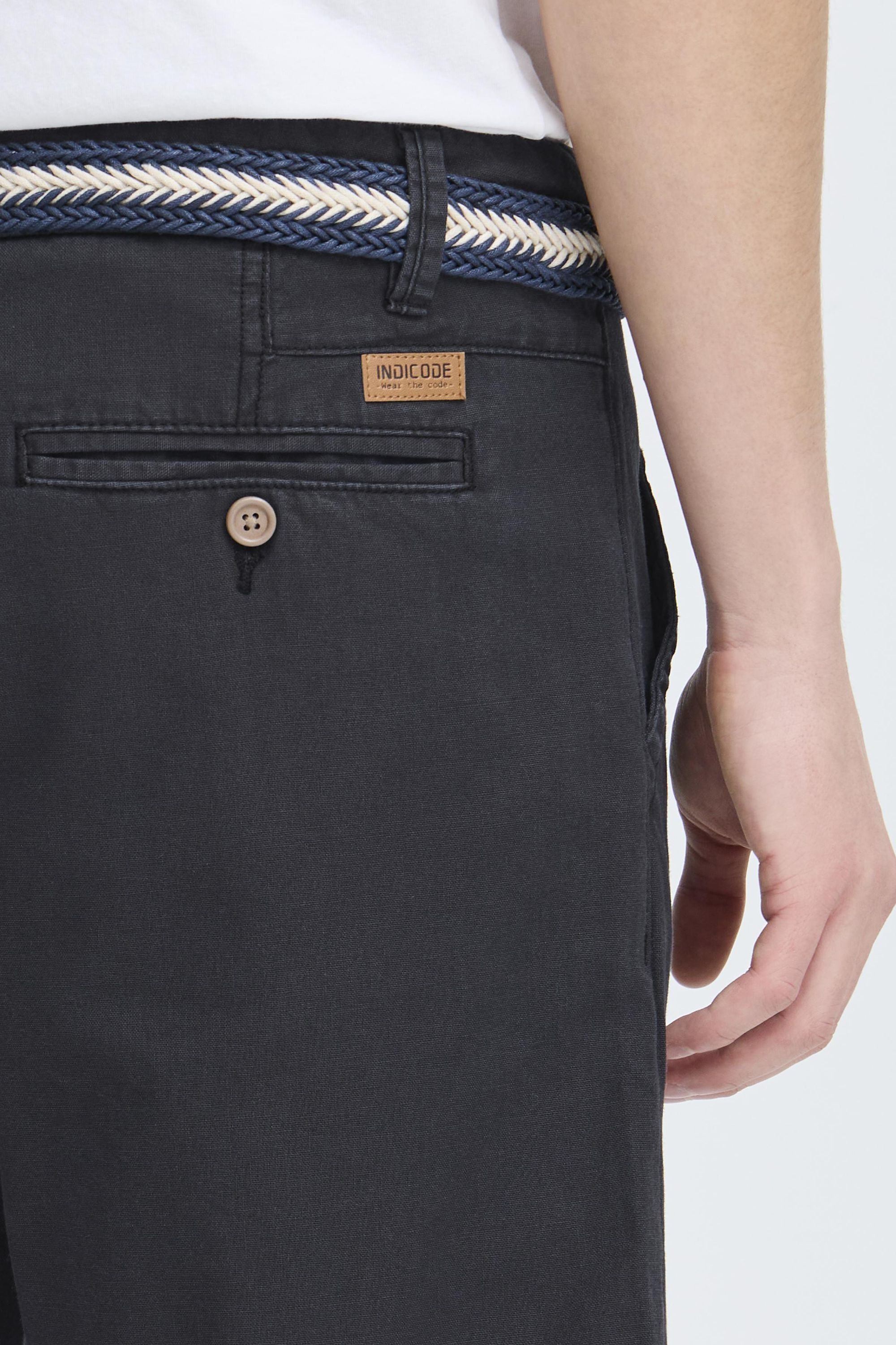 Indicode Chinoshorts IDMews Kurze Hose mit Gürtel
