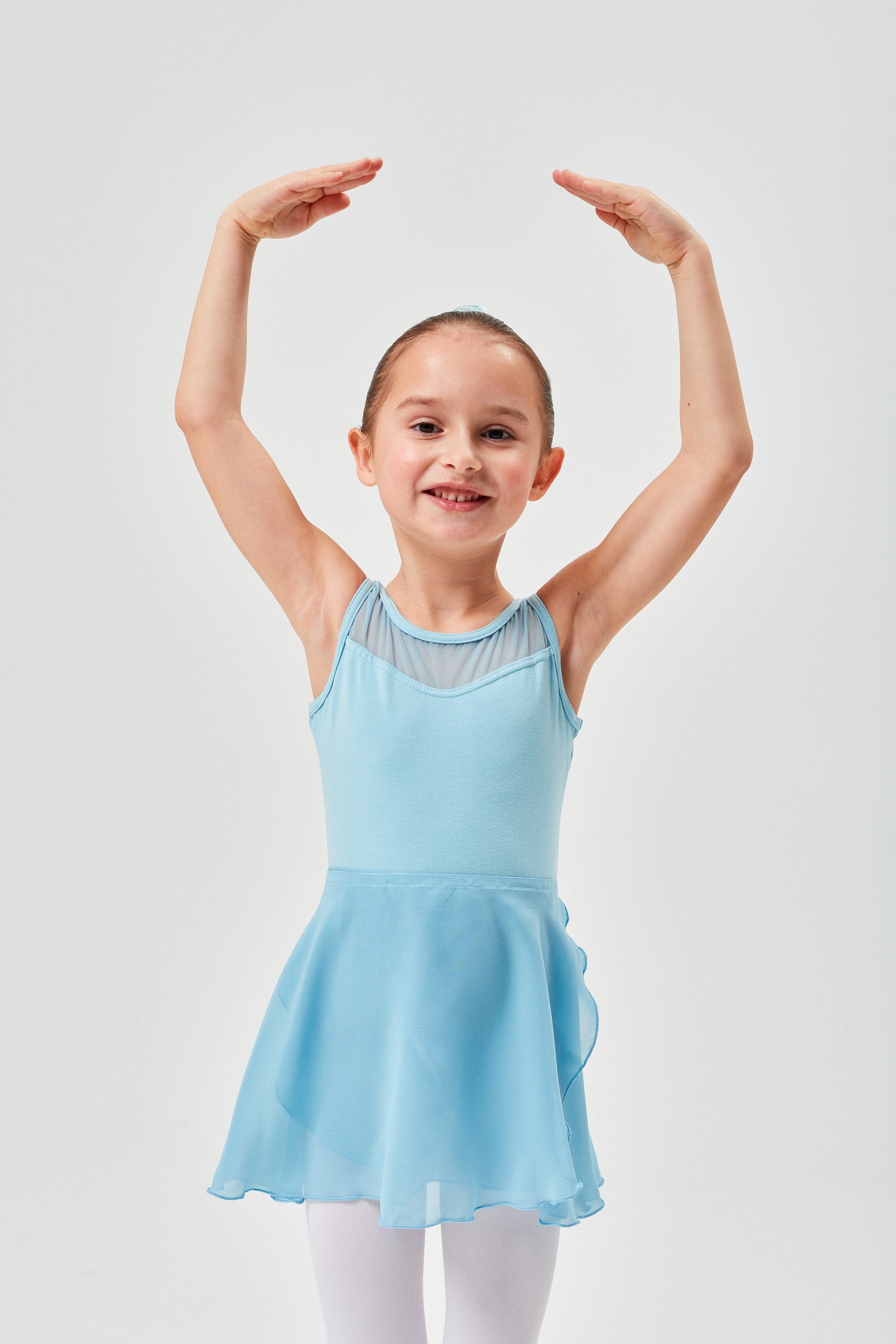 tanzmuster Wickelrock hellblau fürs Kinder Binden Ballettrock Ballett Emma zum