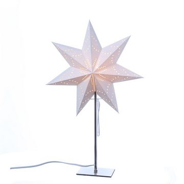 MARELIDA LED Stern Papierstern Luna Weihnachtsstern Leuchtstern 55cm E14 Fassung Kabel
