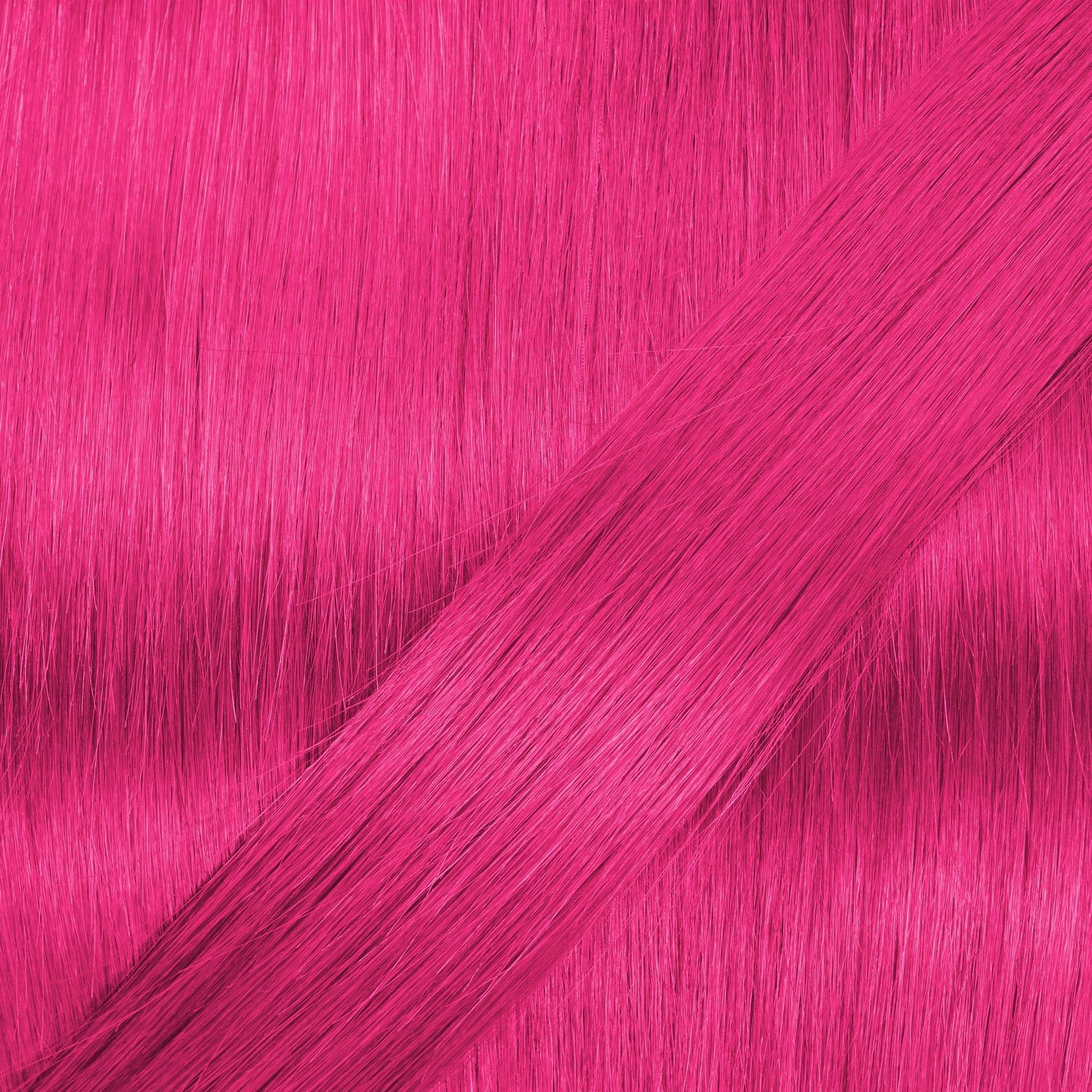 hair2heart Echthaar-Extension Tape Extensions gewellt #Pink 50cm