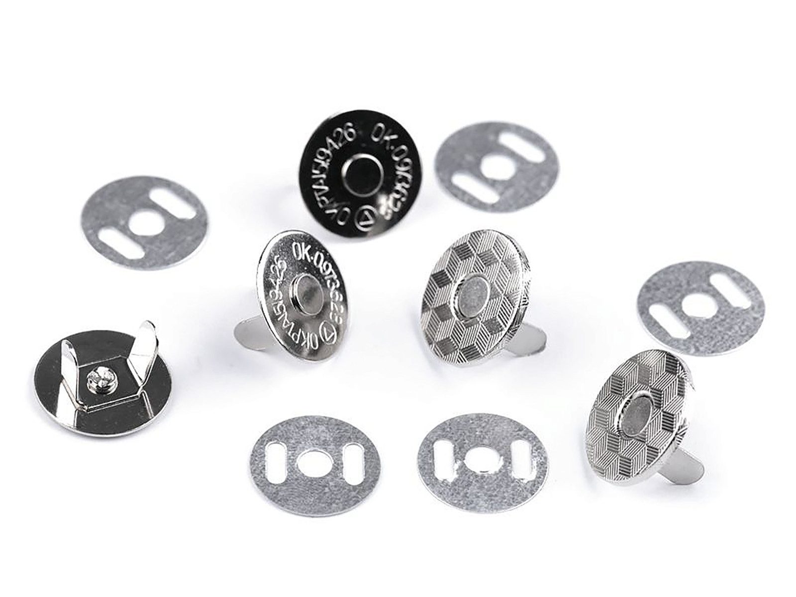 maDDma 10 Magnet-Verschlüsse rund, Taschen Schloss Verschluss Gurtstecker, 18-18mm