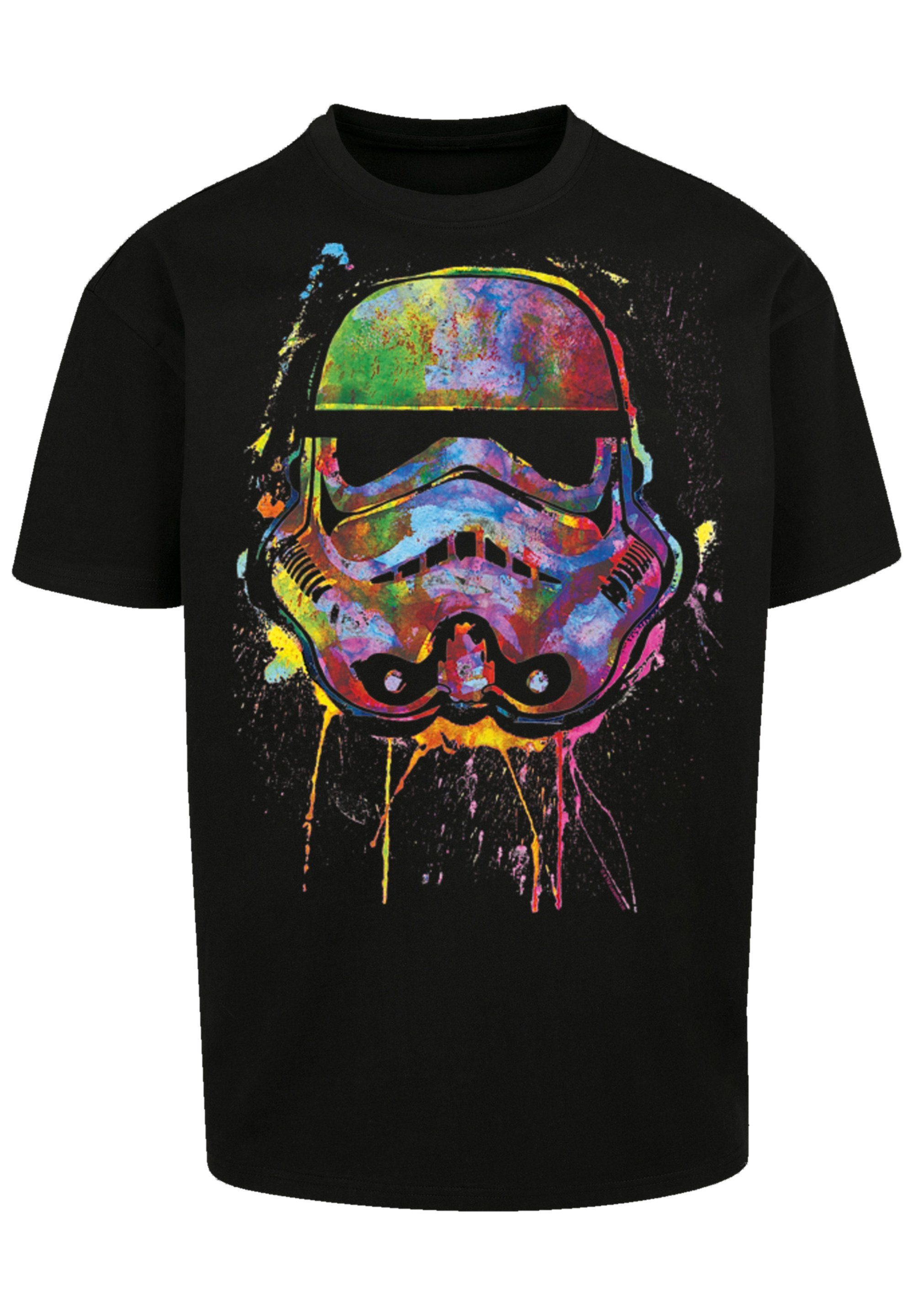 F4NT4STIC T-Shirt PLUS SIZE Stormtrooper Paint Splats Print schwarz