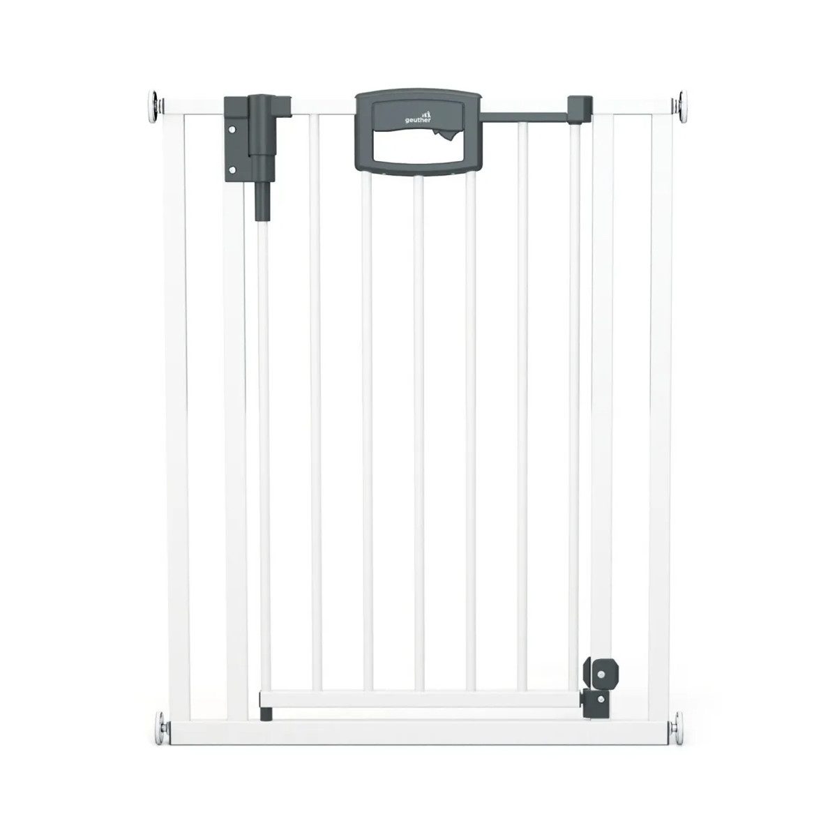 Geuther Türschutzgitter 4791 Easylock Plus Metall Weiß, für Türdurchgänge von 68 - 76 cm