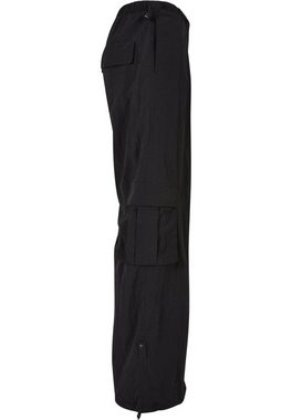 URBAN CLASSICS Stoffhose Urban Classics Damen Ladies Wide Crinkle Nylon Cargo Pants (1-tlg)