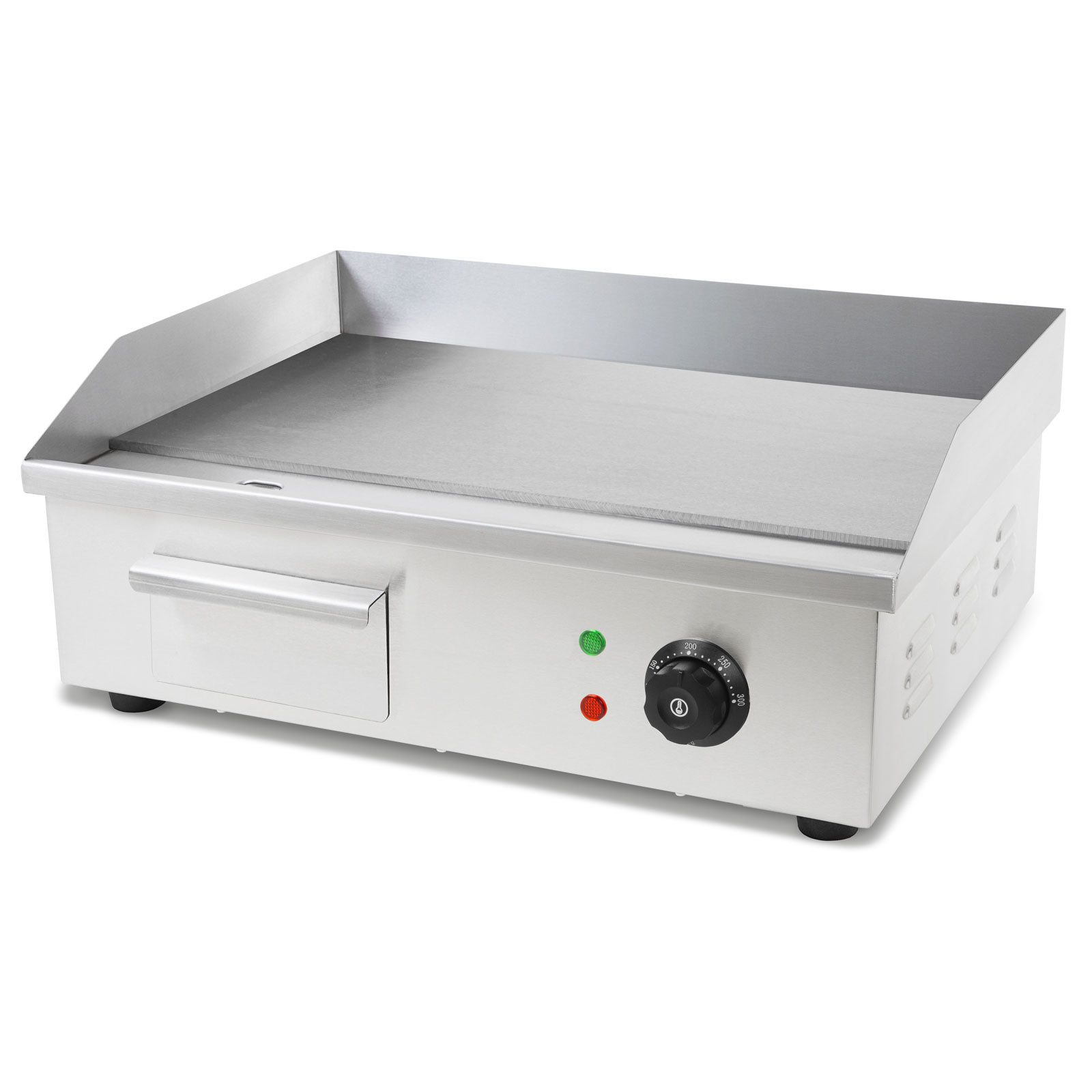 vertes Elektrogrill Grillplatte Bratplatte Plancha Grill Elektrisch 3000W, 3000 W, Edelstahl Grillfläche Flach 55x35cm