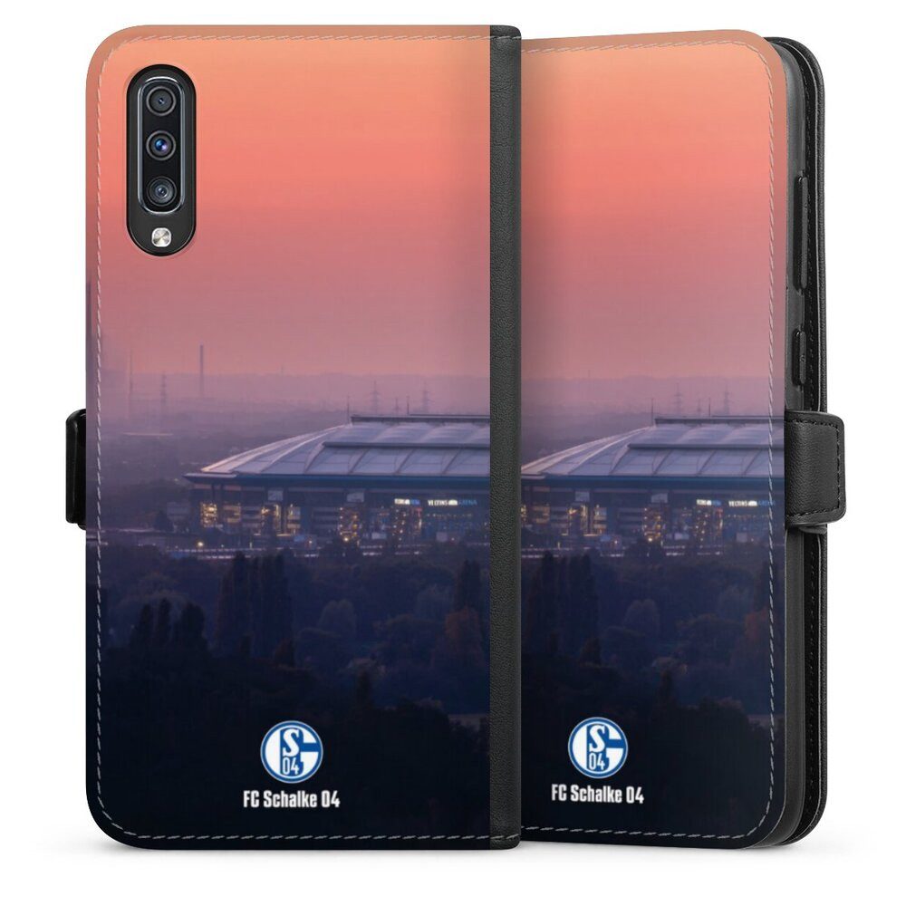 DeinDesign Handyhülle Stadion FC Schalke 04 Offizielles Lizenzprodukt Schalke 04 Stadion, Samsung Galaxy A70 Hülle Handy Flip Case Wallet Cover