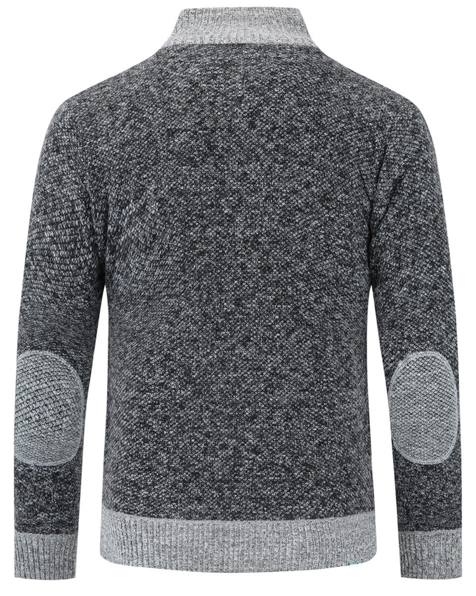 Allthemen Cardigan Herren Strickjacke mit ärmelflecken Strickjacke Winter