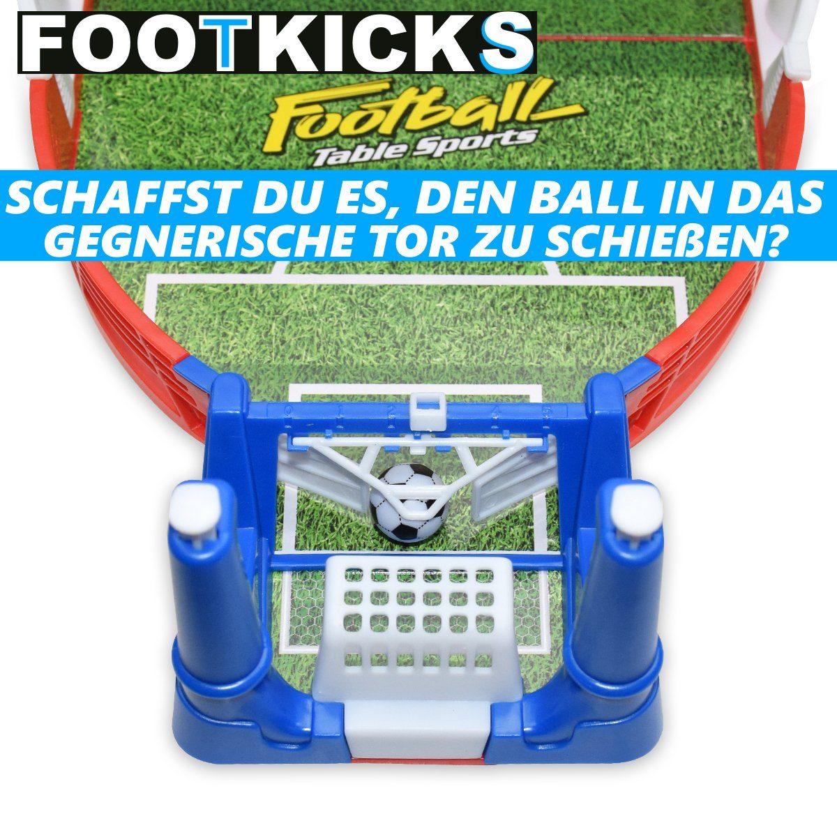 MAVURA Mini-Tischkicker FOOTKICKS Tischfußball Kicker Mini klein Tischkicker Tisch Fußballtisch Flipper, Duell Fußball