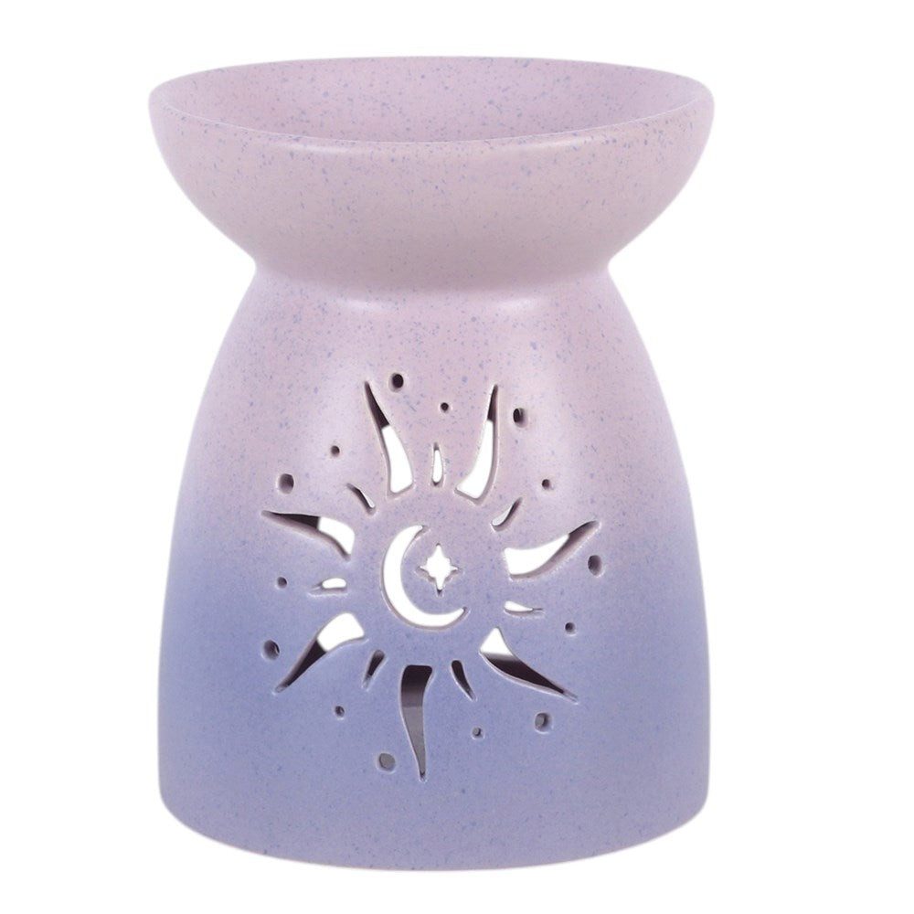 Something Different Duftlampe Pastel Skies Keramik Duftlampe – Mond & Sonne Esoterik Geschenk