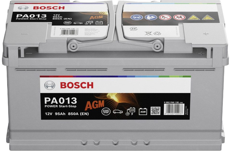 BOSCH Bosch Starterbatterie AGM 95Ah 850A PowerLine Batterie