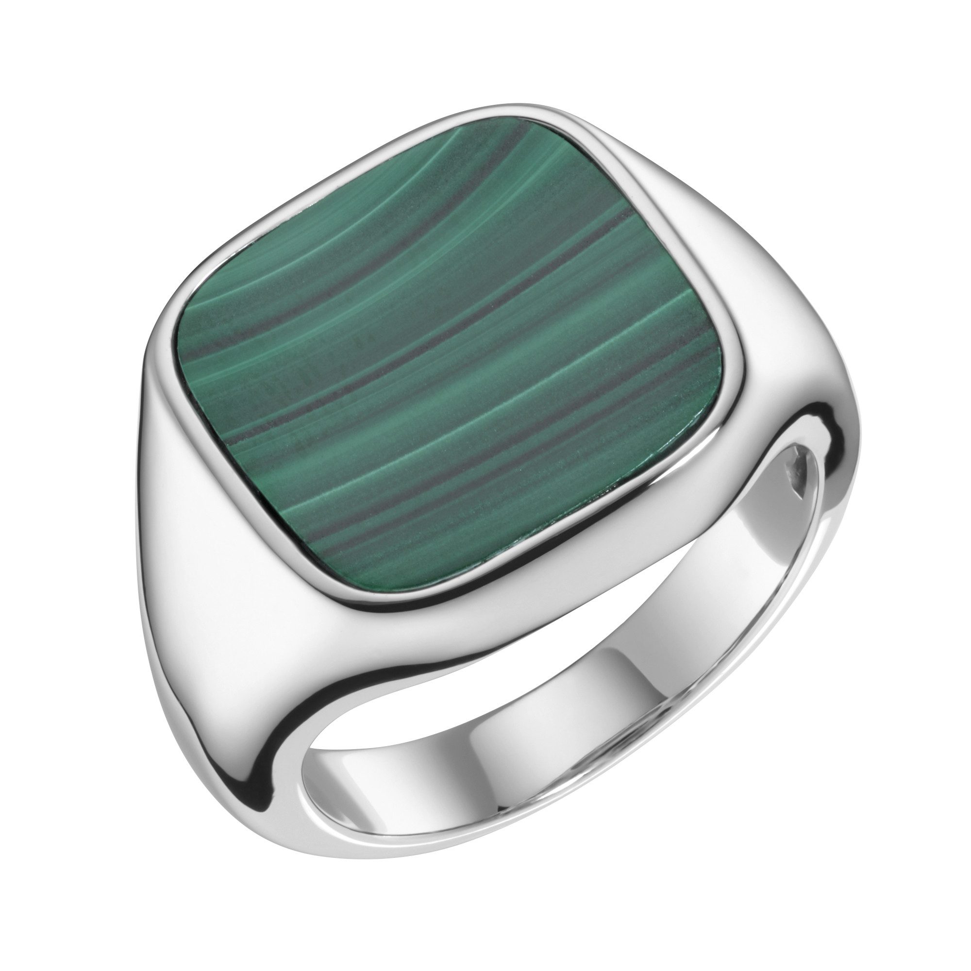 GIORGIO MARTELLO MILANO Silberring Siegelring mit Malachit, Silber 925