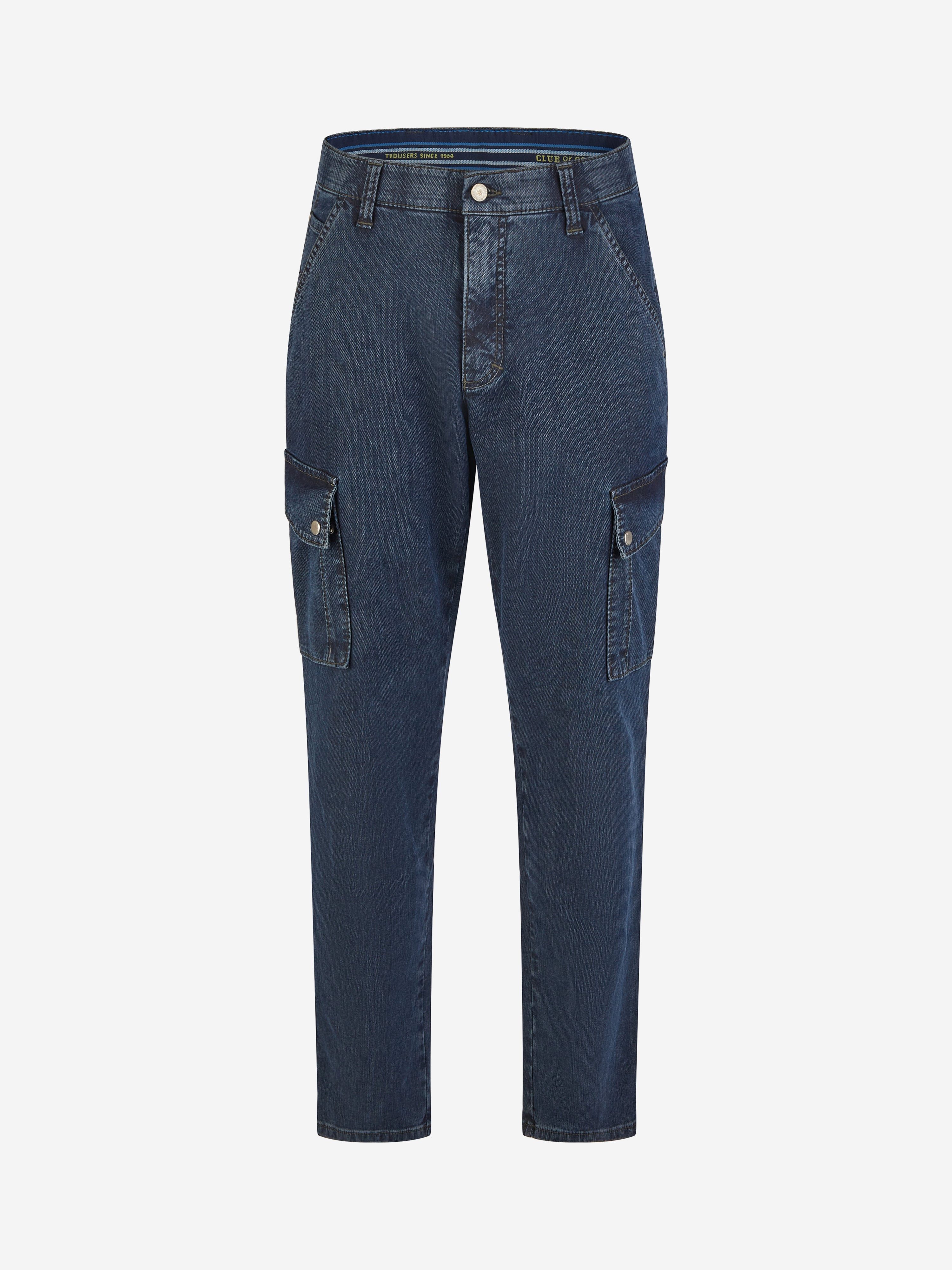 Club of Comfort Stretch-Jeans Jeans TANGO 8012 - blau - Herrenhose - 26 ["Cargo-Hose mit praktischen aufgesetzten oder eingenähten Taschen
