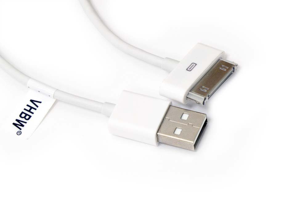 vhbw passend für Apple iPod 4 Gen. (Photo) - A1099, 4 Gen. - A1059 USB-Kabel