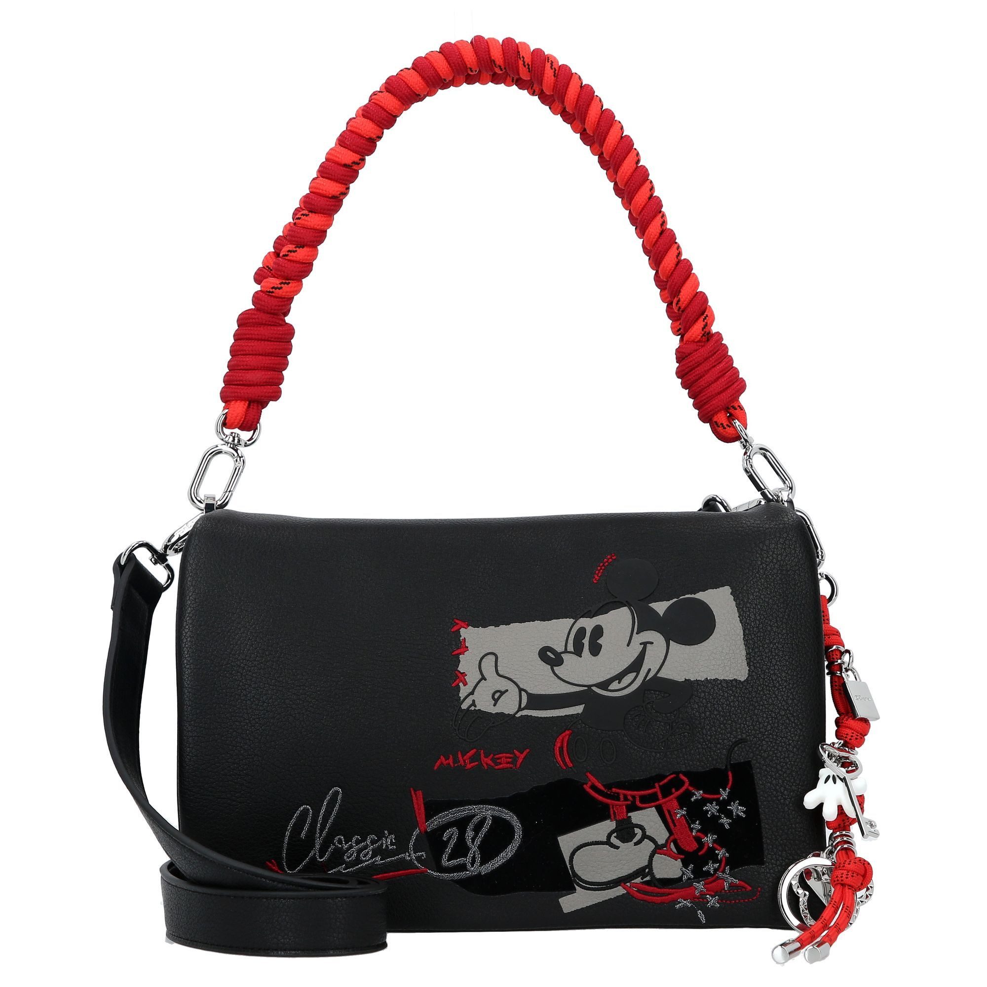 Desigual Schultertasche Mickey Rock, Polyurethan