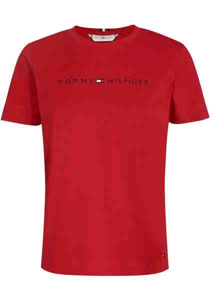 TOMMY HILFIGER T-Shirt mit Markenname auf der Vorderseite