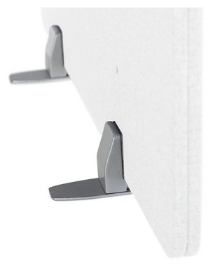 Pronomic Untergestell Standfüße - Stabile Klemmfüße aus Metall - füße für Trennwände, Zubehör für Tischtrennwand oder DiviDesk-Elementen, Große, rutschfeste Standfläche