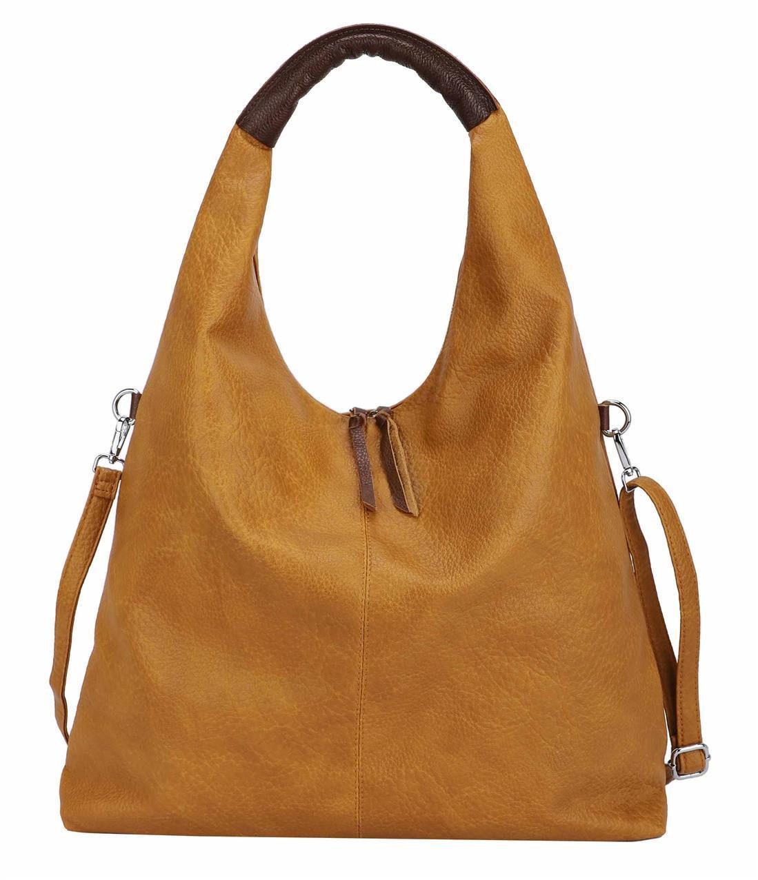 ITALYSHOP24 Schultertasche XXL Damen Tasche Shopper Hobo Bag Freizeittasche günstig online kaufen
