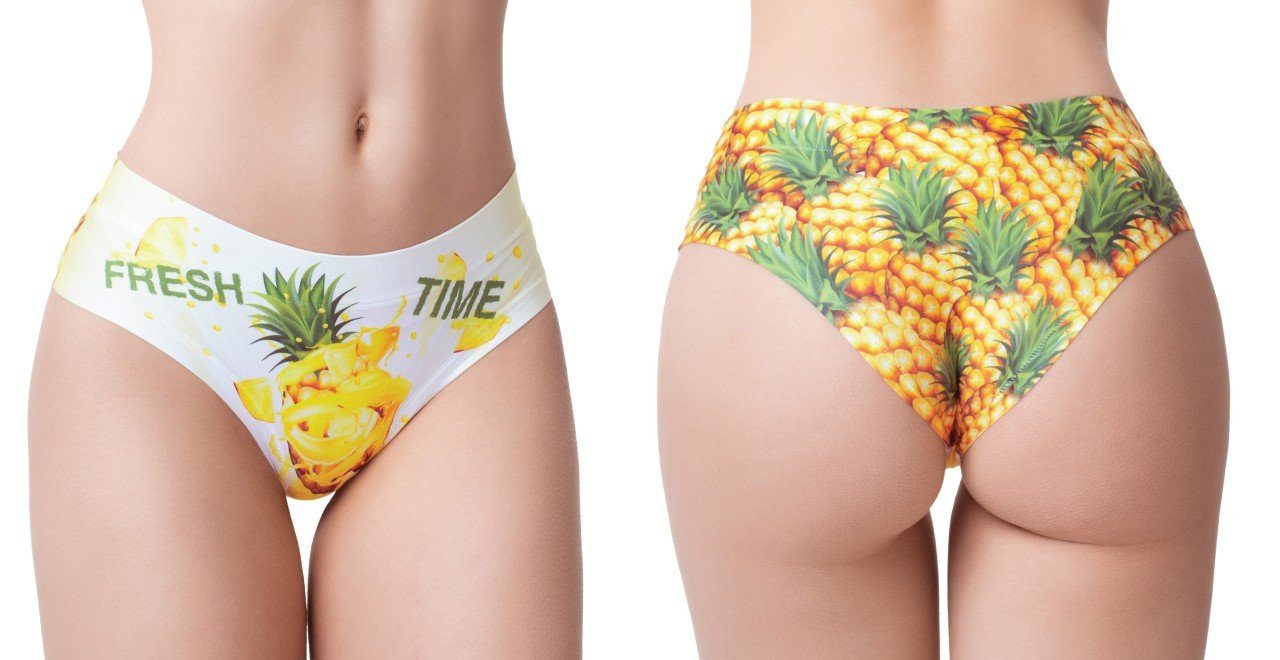Memème Brasilslip MemèMe Fresh Summer Pineapple Slip S - XL moderner Druck