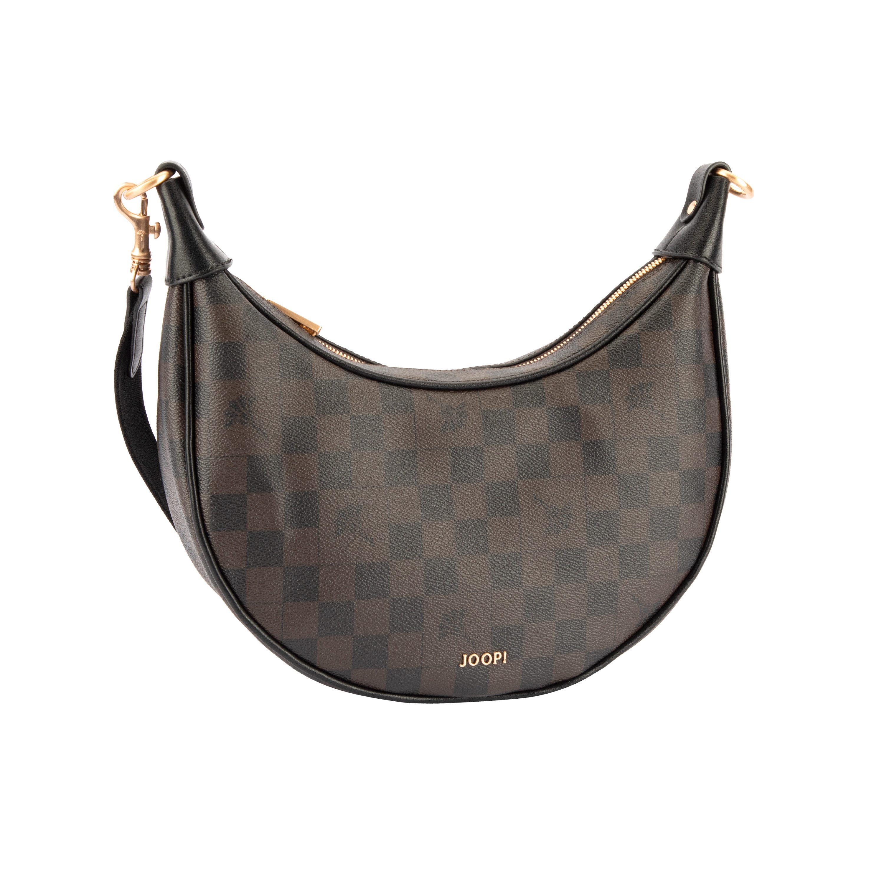 JOOP! Schultertasche cortina piazza shoulderbag mvz, Damen Umhängetasche mit modischem Schachbrettmuster