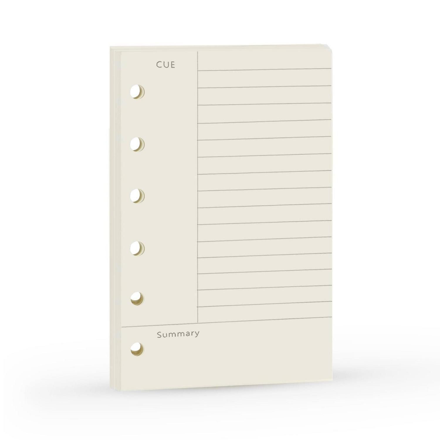 LuxusKollektion Notizbuch A7 Cornell Notizblatt 6-Loch 100gsm Liniert