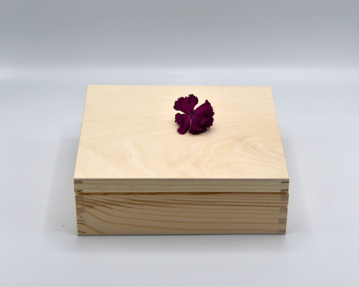 MyBer® Aufbewahrungsbox Holz Box Set 4 Holzschachtel dekorative Aufbewahrungsboxen, braun (4 St), Holz, naturbelassen 19x19x8cm PM_PZ222K4