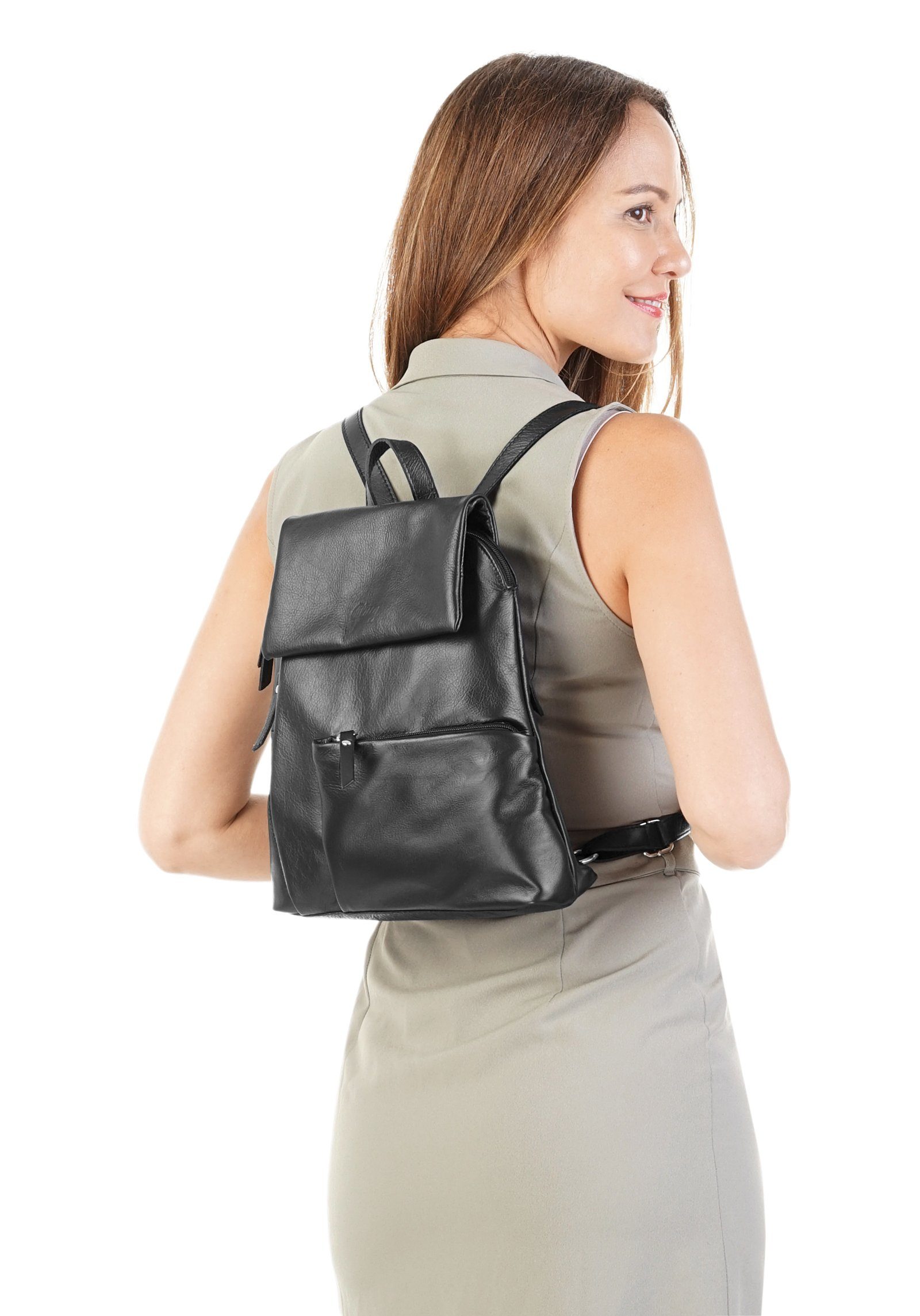 Cluty Cityrucksack, echt Leder, Made in Italy günstig online kaufen