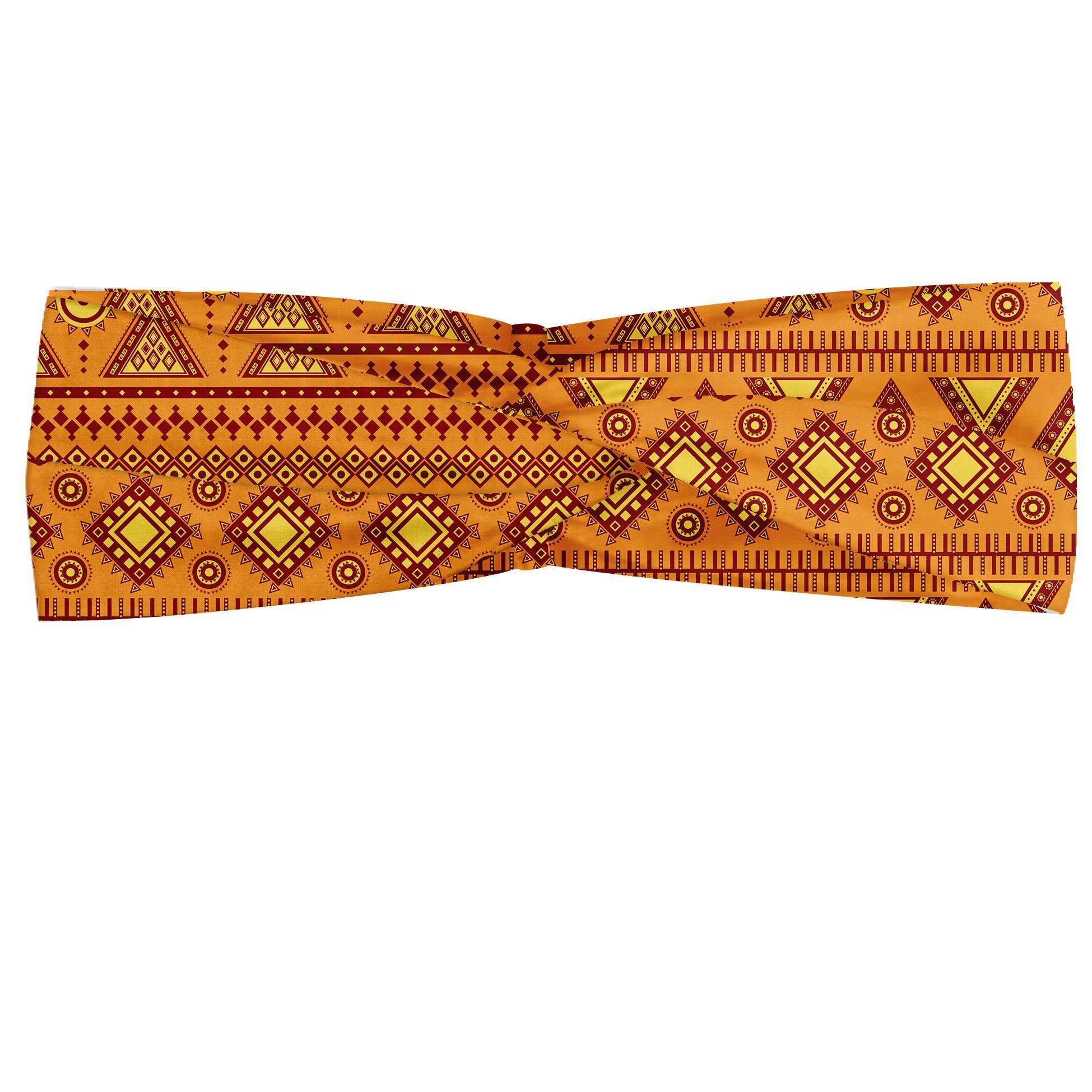Abakuhaus Stirnband Elastisch und Angenehme accessories alltags Aztec Orange Borders