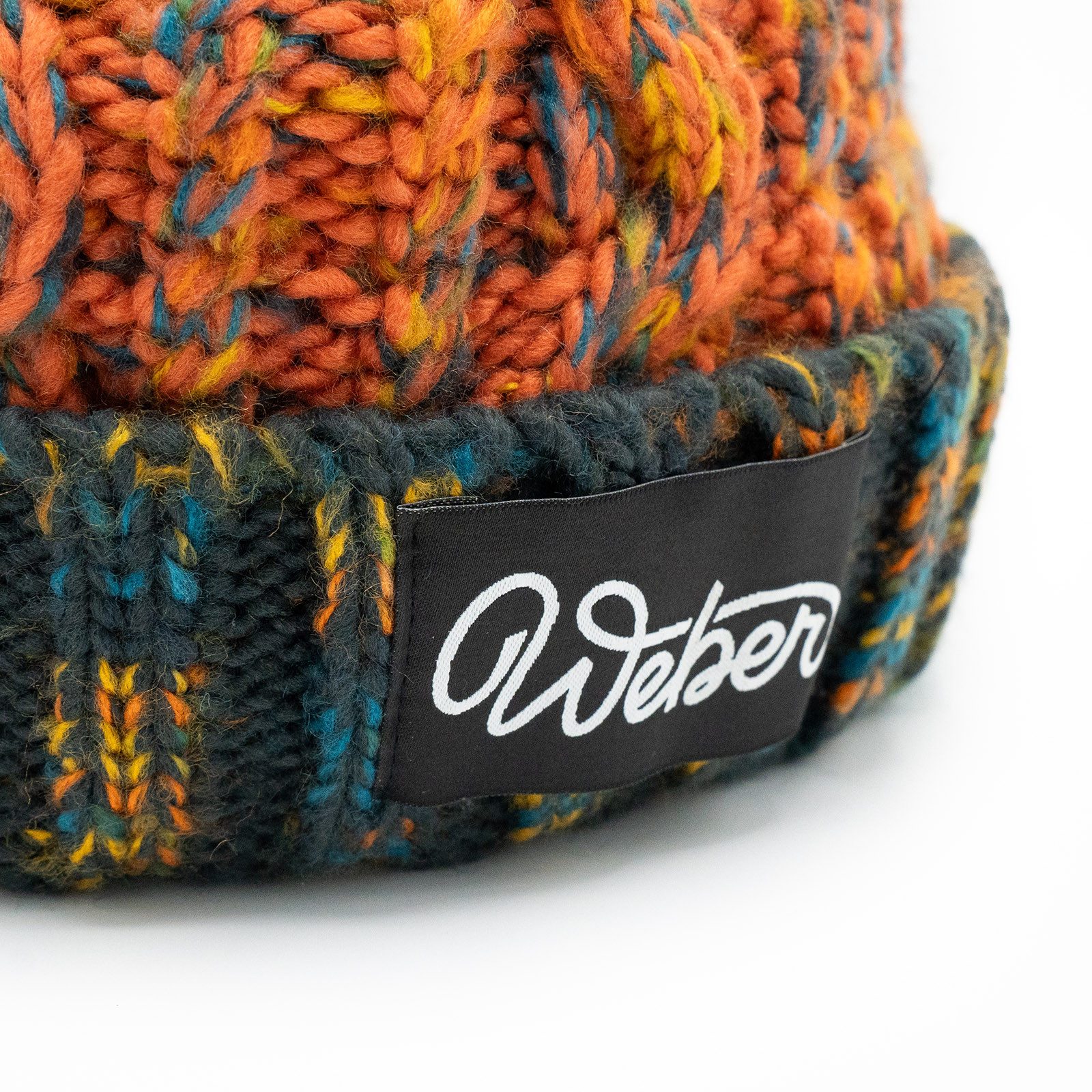 Weber GmbH Bommelmütze Weber Wintermütze mit Bommel Strickmütze Orange Unisex Damen Herren (1-St) Shearling bietet optimale Wärme für Ohren und Stirn