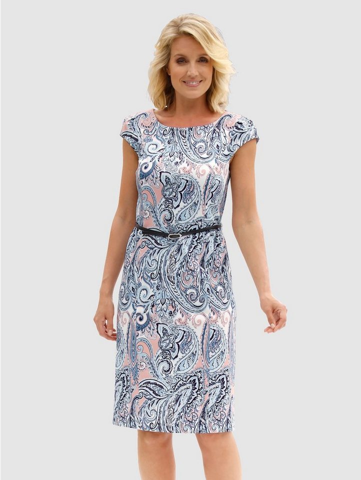 Paola Kleid mit abnehmbarem Gürtel in blau