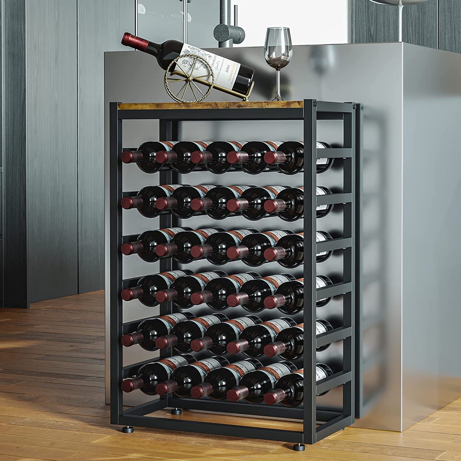 Dripex Weinregal 6 Etagen Flaschenregal für günstig online kaufen