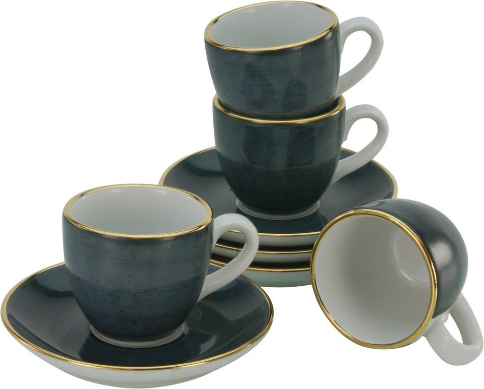 Dekonaz6er Espressotassen SetMokkatassen mit UntertassenSelçuklu Design