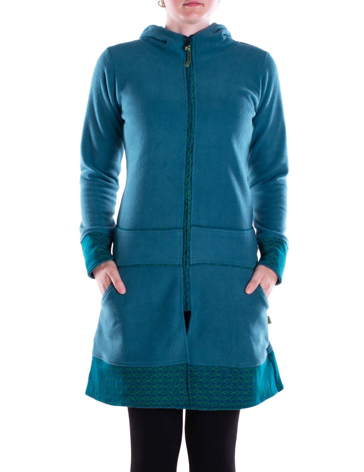 Vishes Kapuzenfleecejacke Lange Kapuzenjacke Damen Fleece günstig online kaufen