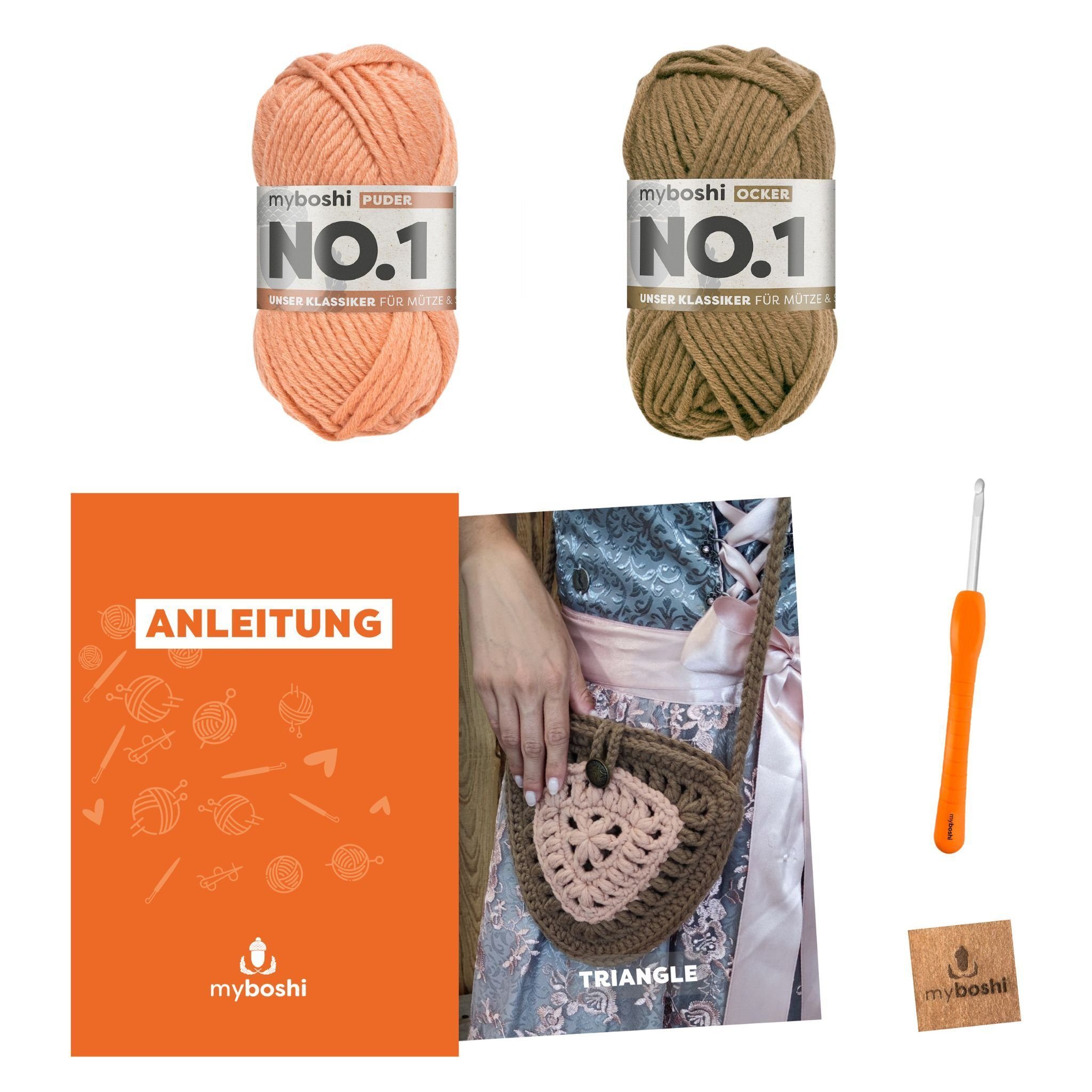 myboshi Kreativset Häkelset Tasche Triangle No.1 Wolle Nadel, (1-tlg)