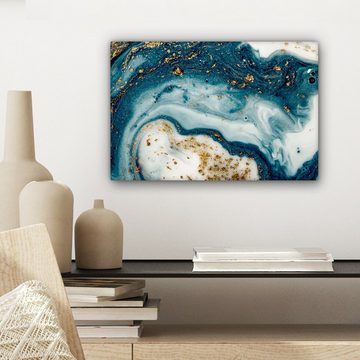 OneMillionCanvasses® Leinwandbild Marmor - Farbe - Glitter - Gold, (1 St), Wandbild Leinwandbilder, Aufhängefertig, Wanddeko, 30x20 cm