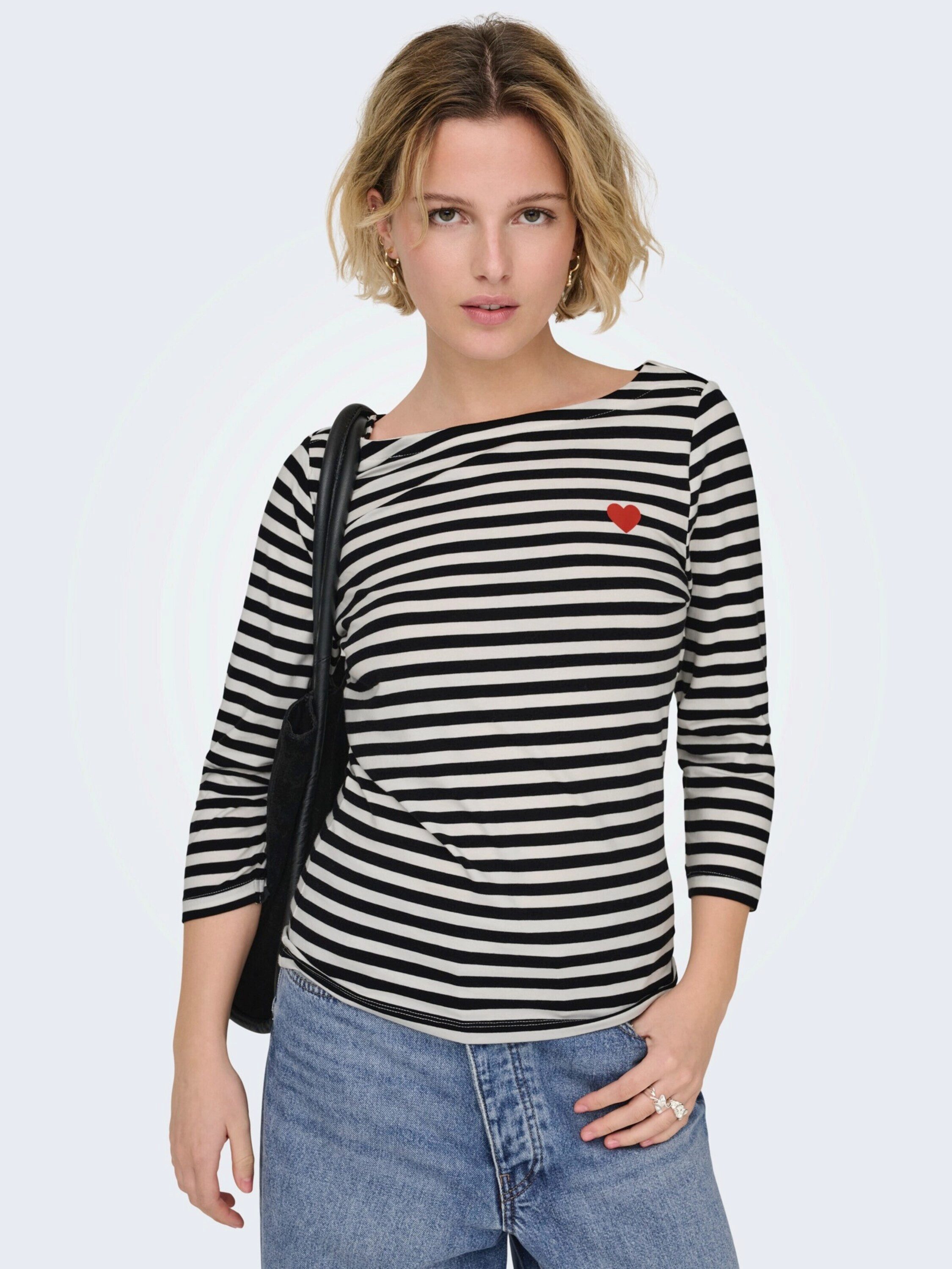 Only 3/4-Arm-Shirt ONLFifi (1-tlg) Plain/ohne Details